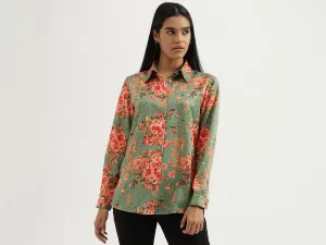 Spread Collar Floral Print Shirts