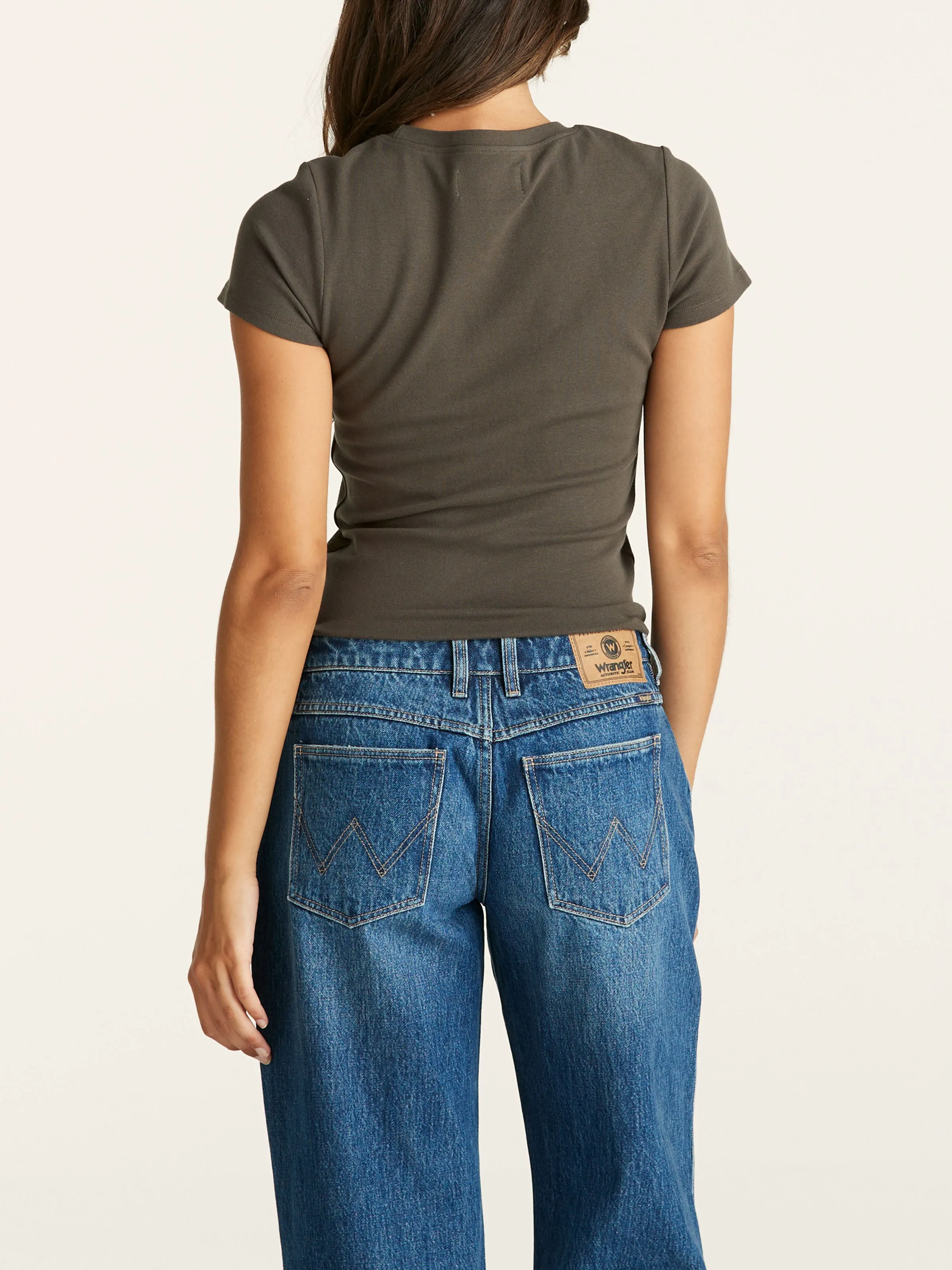 STAPLE RIB TEE - SLATE