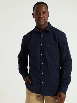 Stretch Poplin Shirt - Pale Blue
