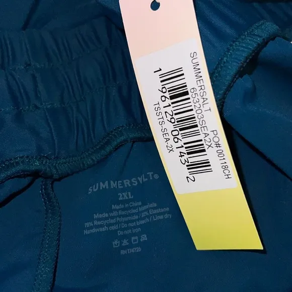 Summersalt The Sea to Shore Swim Shorts Seaweed Size 2X NWT
