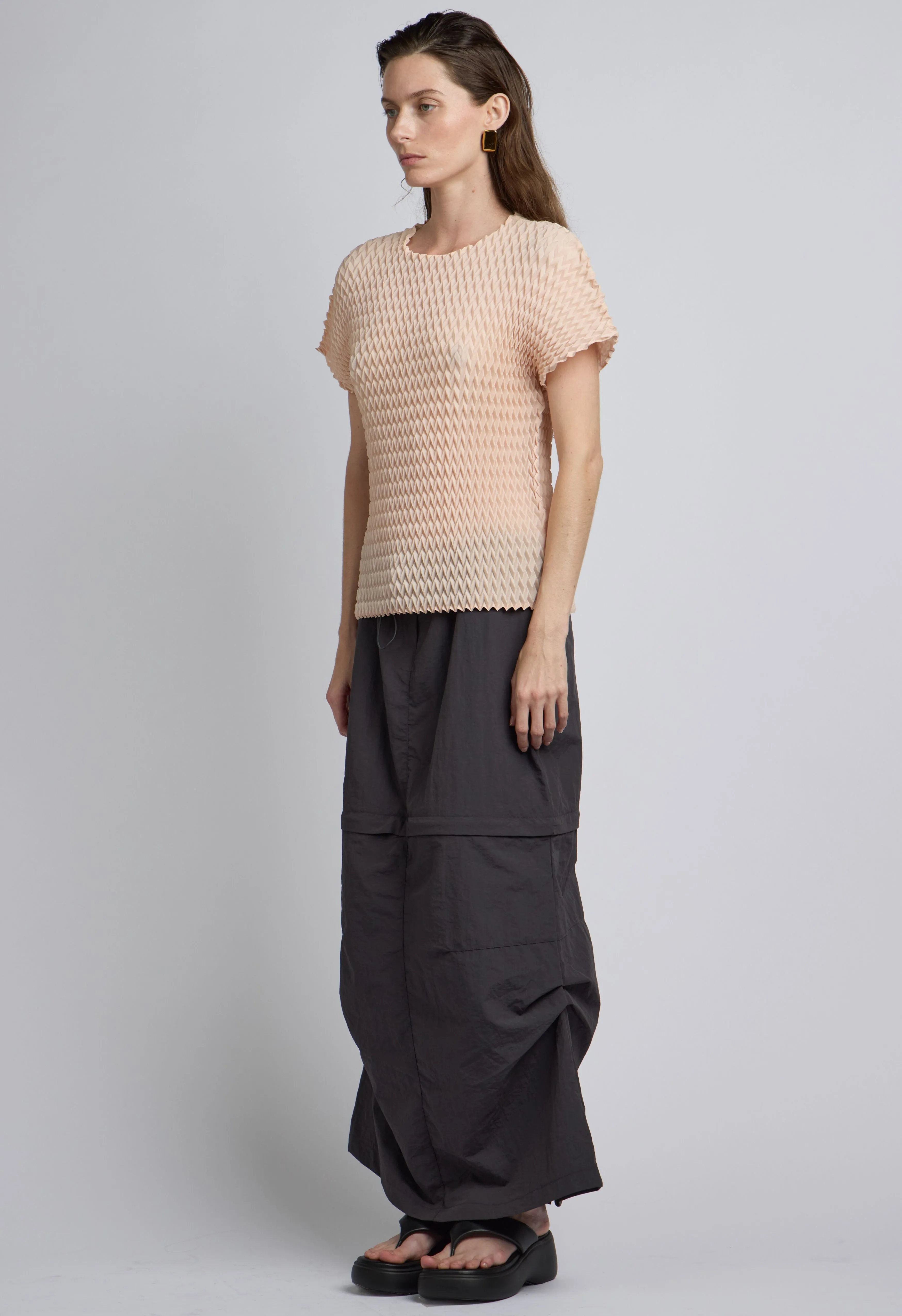 Tao Pleat Top in Peach
