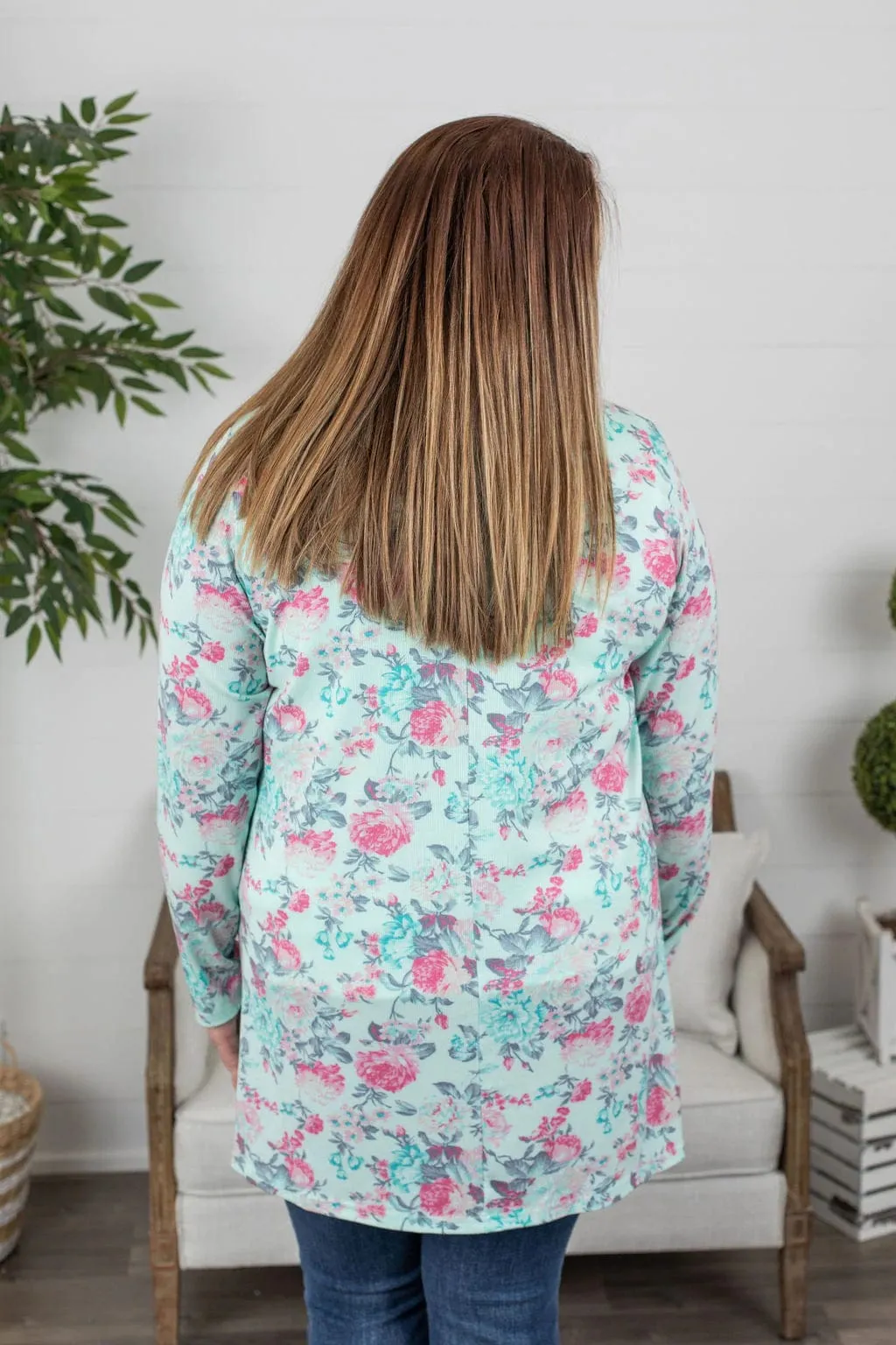 Teagan Triple Stretch Open Cardigan (Prints)