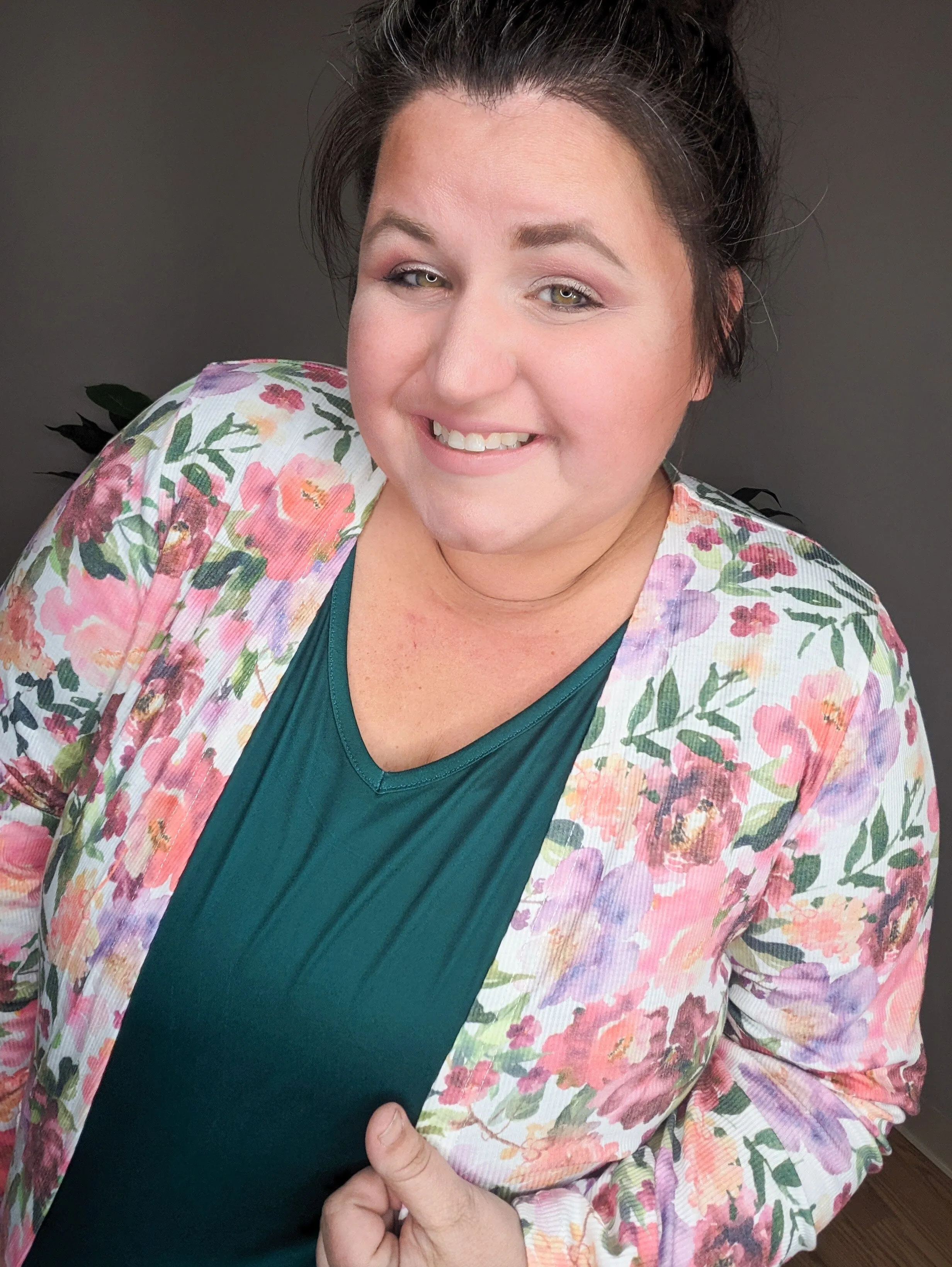 Teagan Triple Stretch Open Cardigan (Prints)