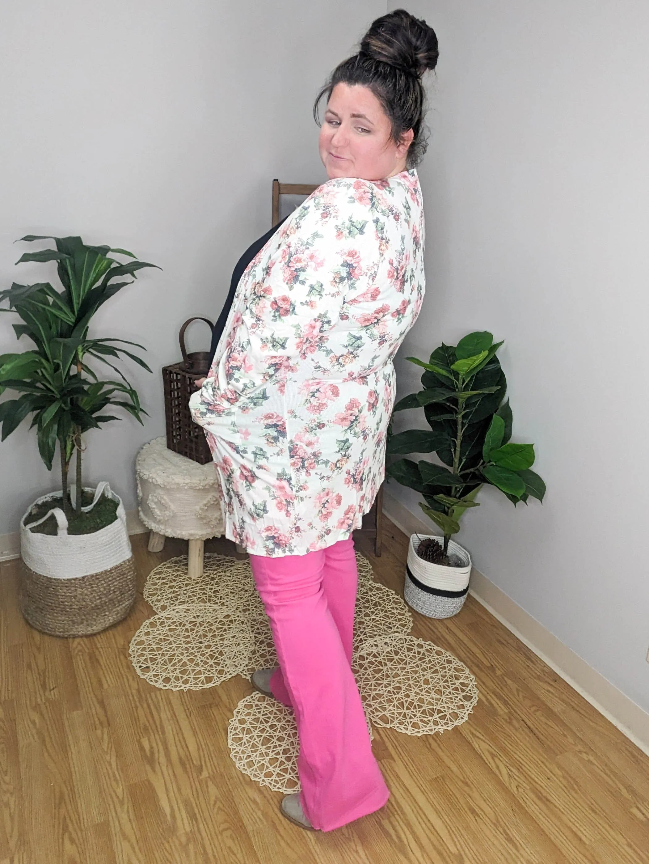 Teagan Triple Stretch Open Cardigan (Prints)