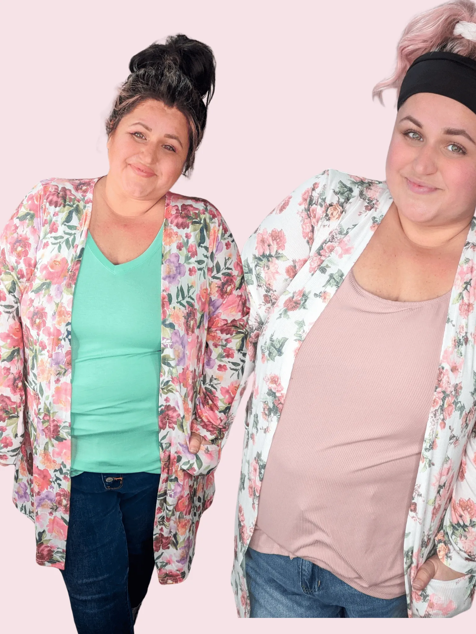 Teagan Triple Stretch Open Cardigan (Prints)