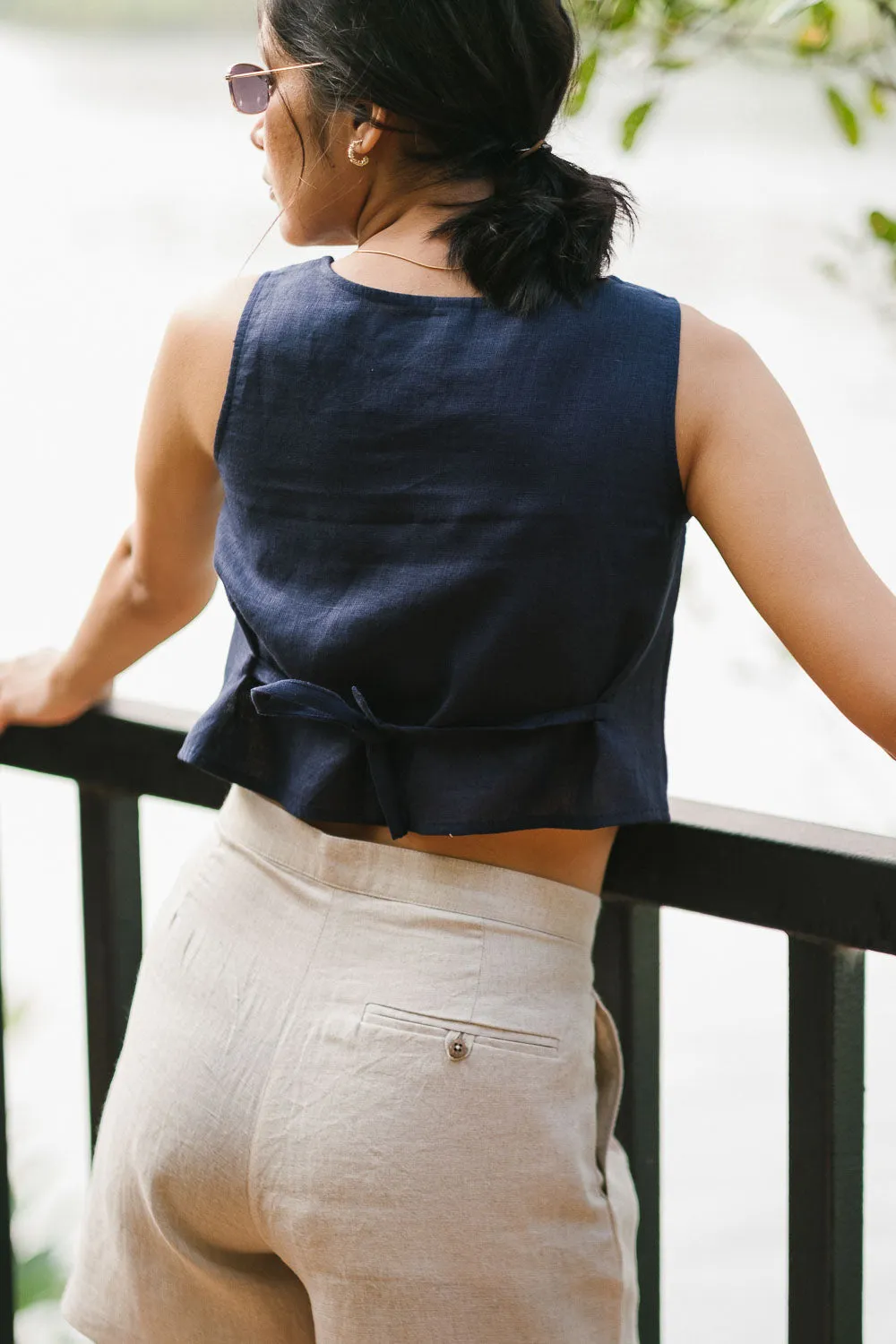 The Linen Crop Tank