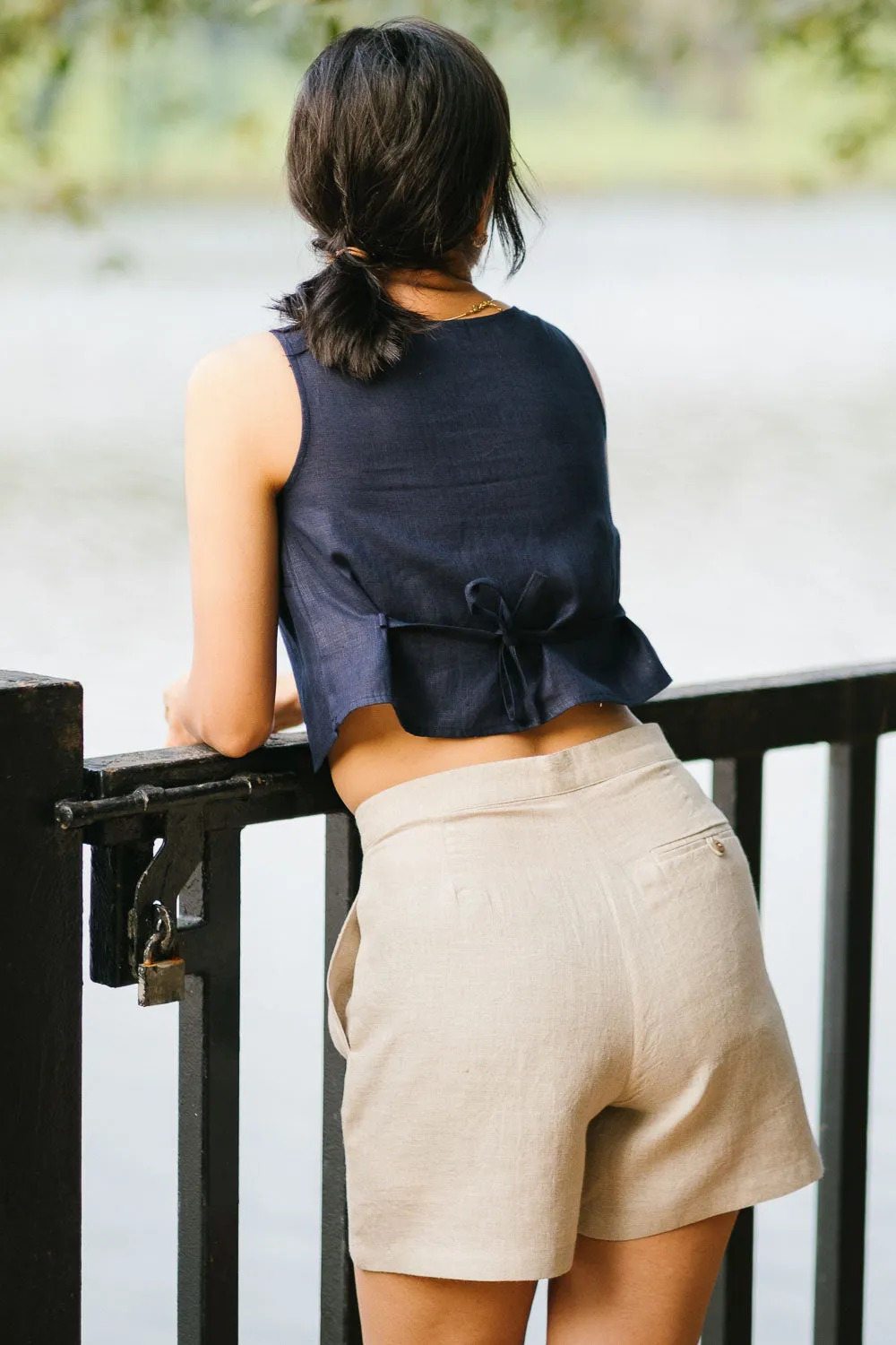 The Linen Crop Tank