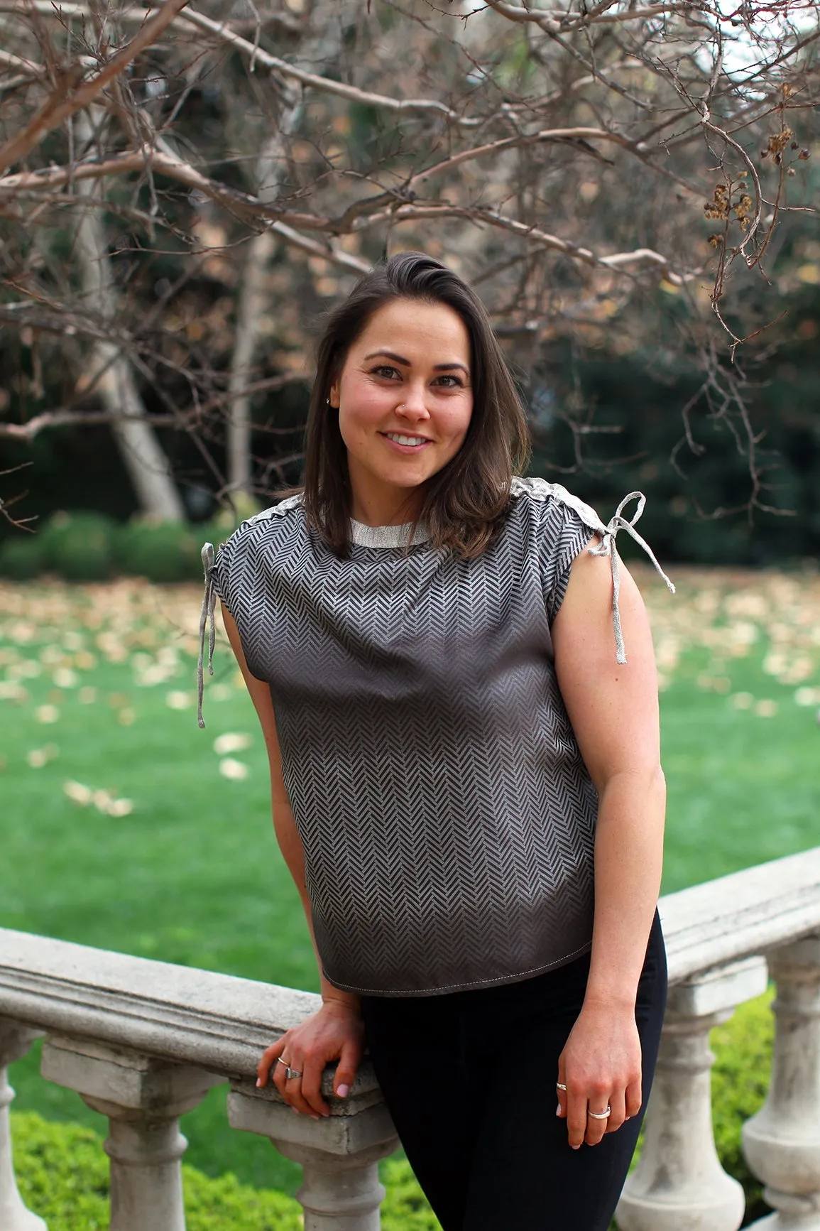 The Samara Blouse - Gray