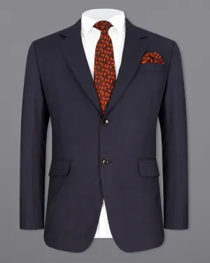 Thunder Navy Blue Single Breasted Blazer