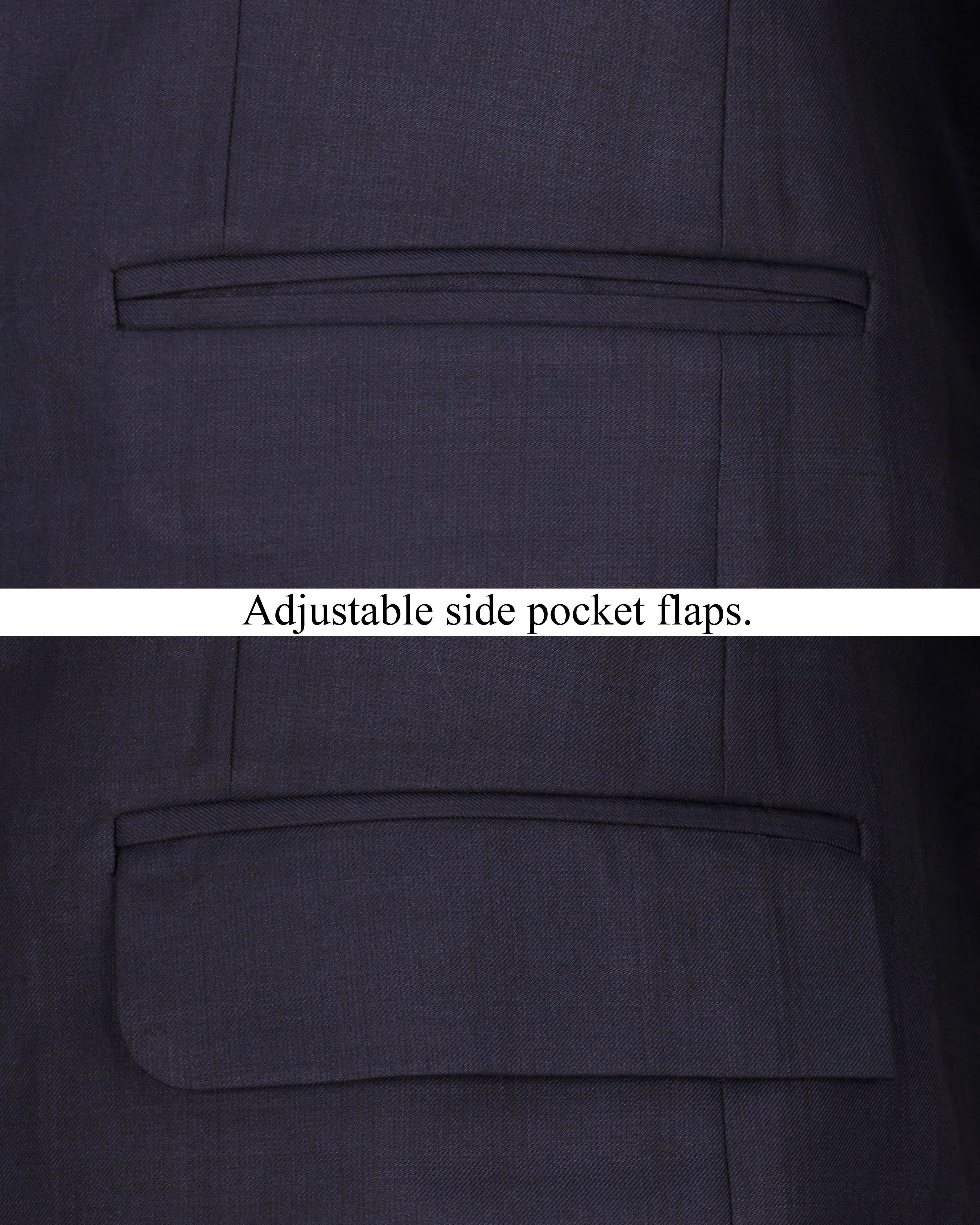 Thunder Navy Blue Single Breasted Blazer
