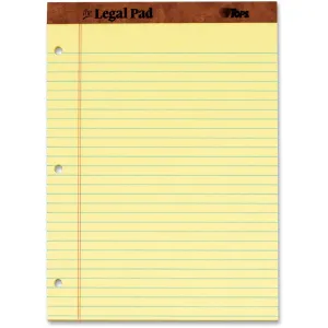 TOPS Leatherette Binding 3-Hole Punch Legal Pads