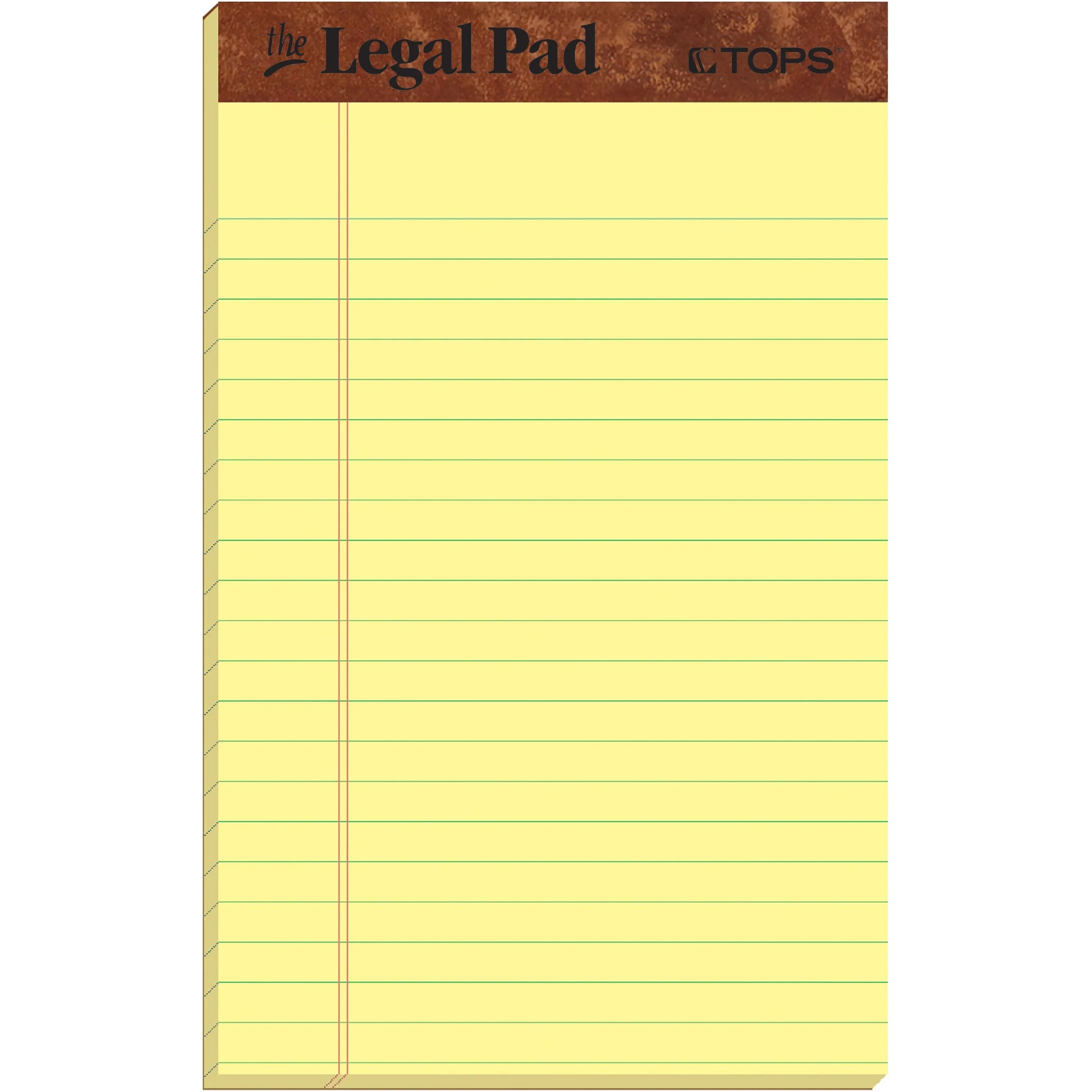 TOPS Leatherette Double - stitched Writing Pads - Jr.Legal