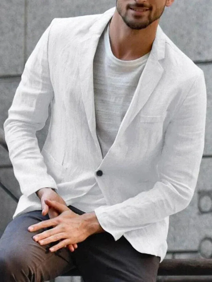 Trendy linen blazer for the modern man