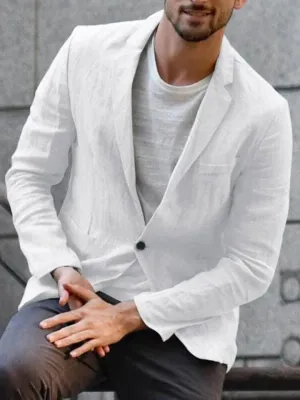 Trendy linen blazer for the modern man