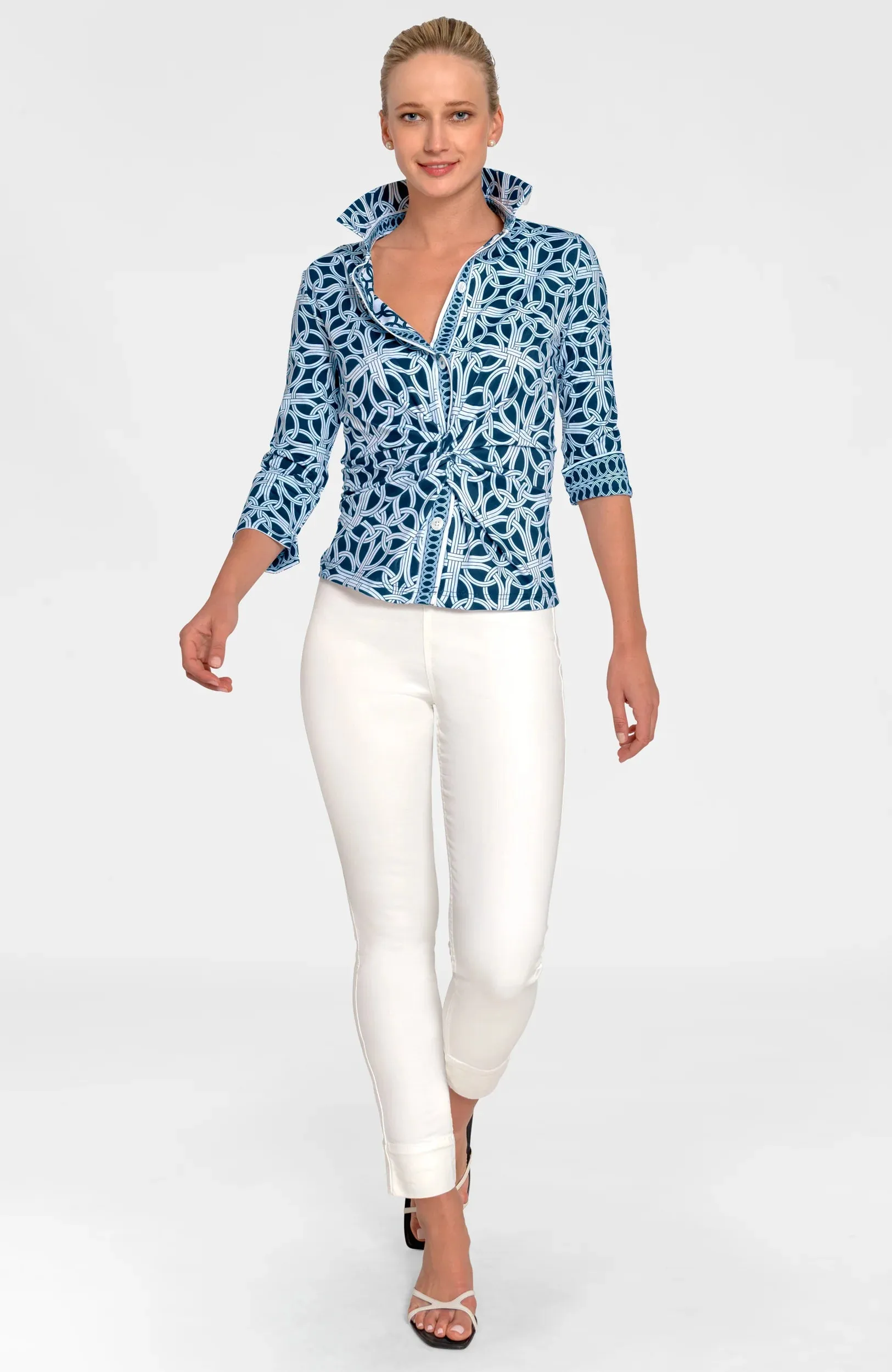 Twist & Shout Top Navy Ring Toss