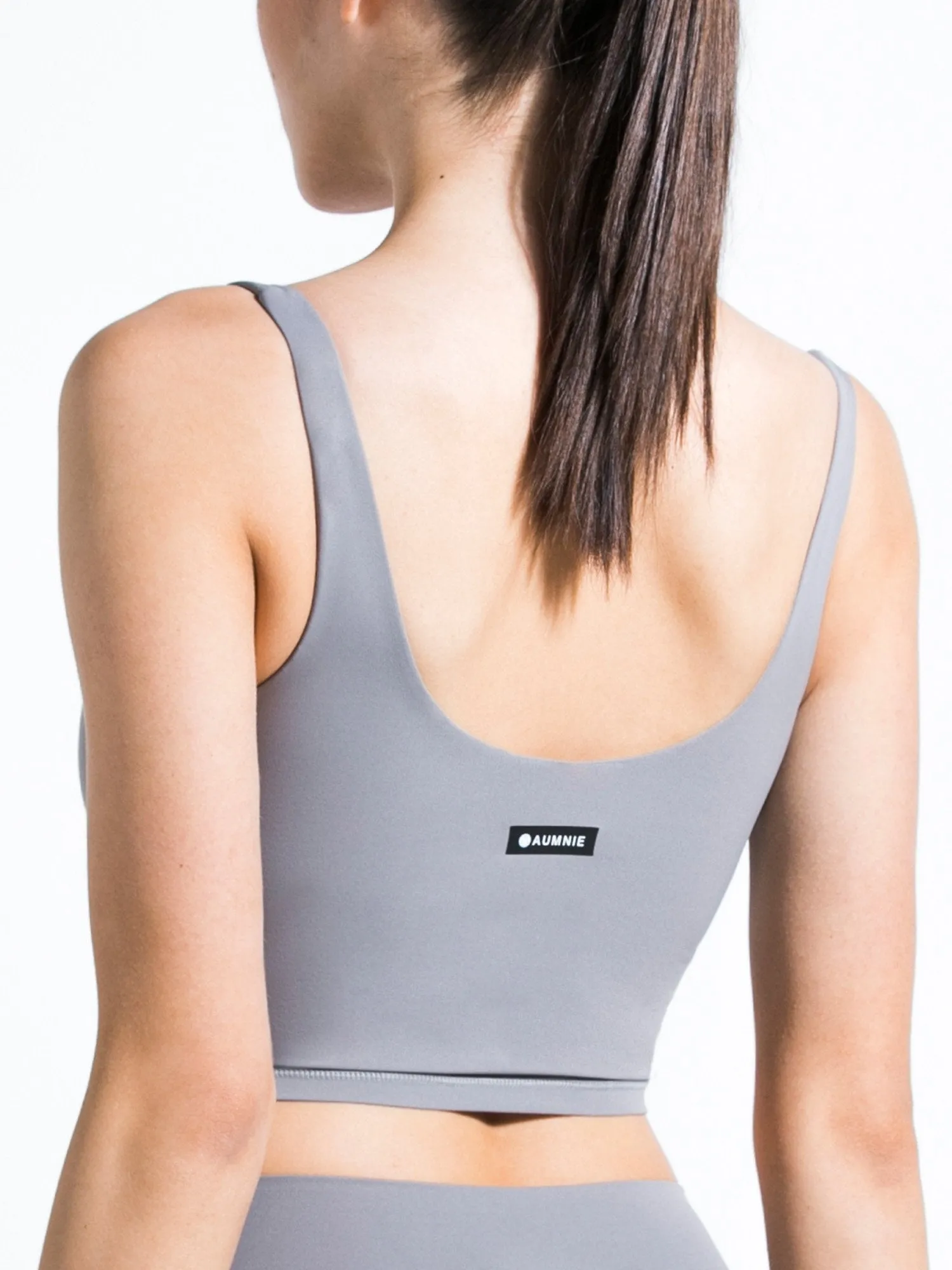 U NECK NUDE TANK, LUNAR GREY