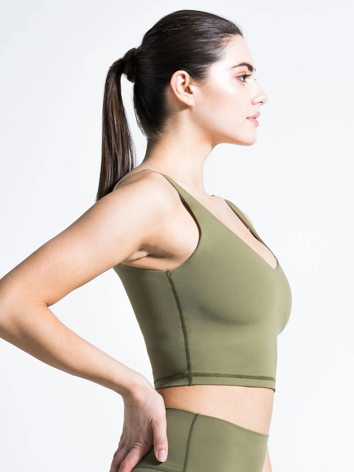 U NECK NUDE TANK, SAGE