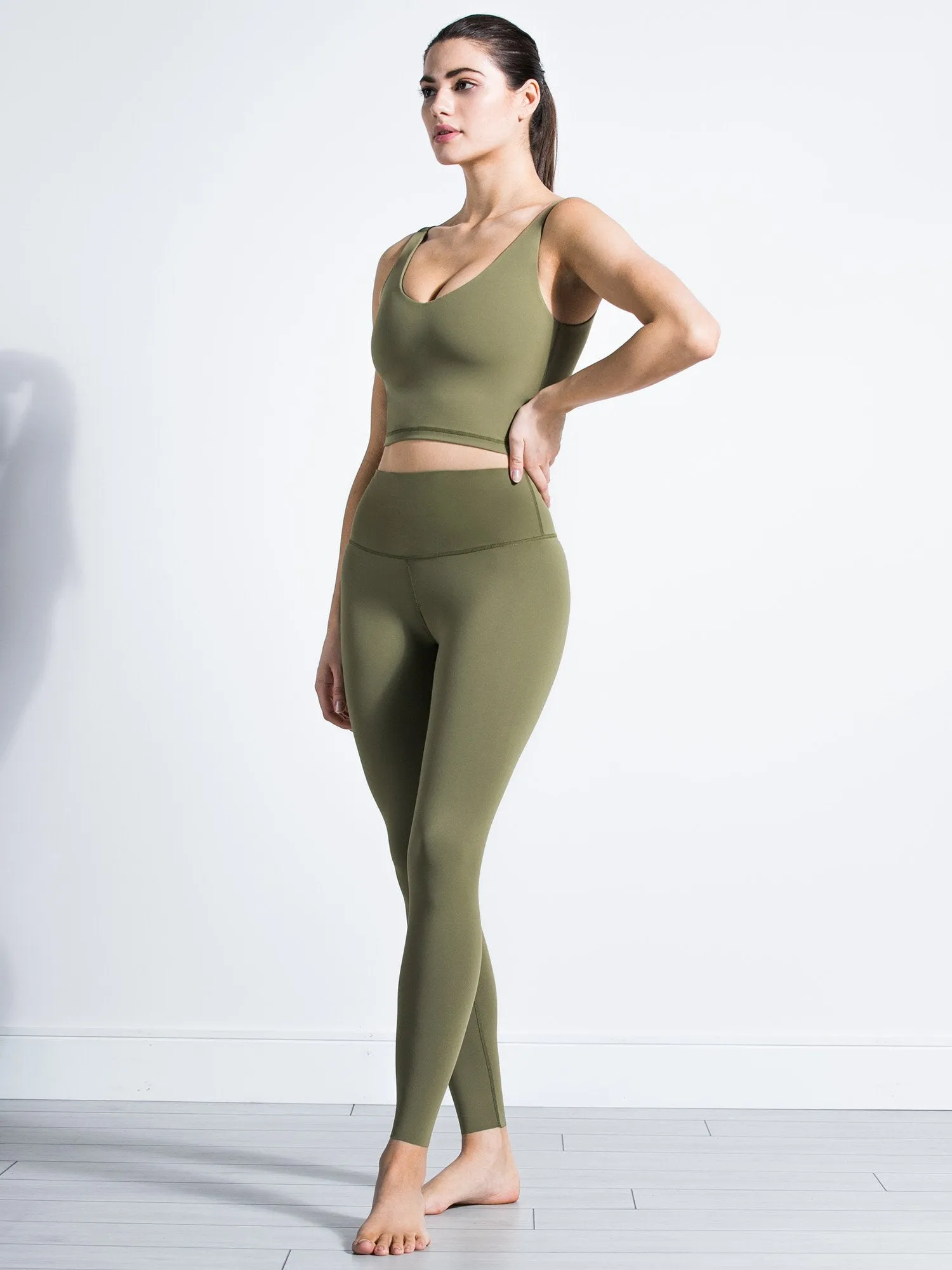 U NECK NUDE TANK, SAGE