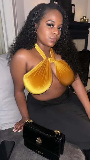 Velvet Wrap Top