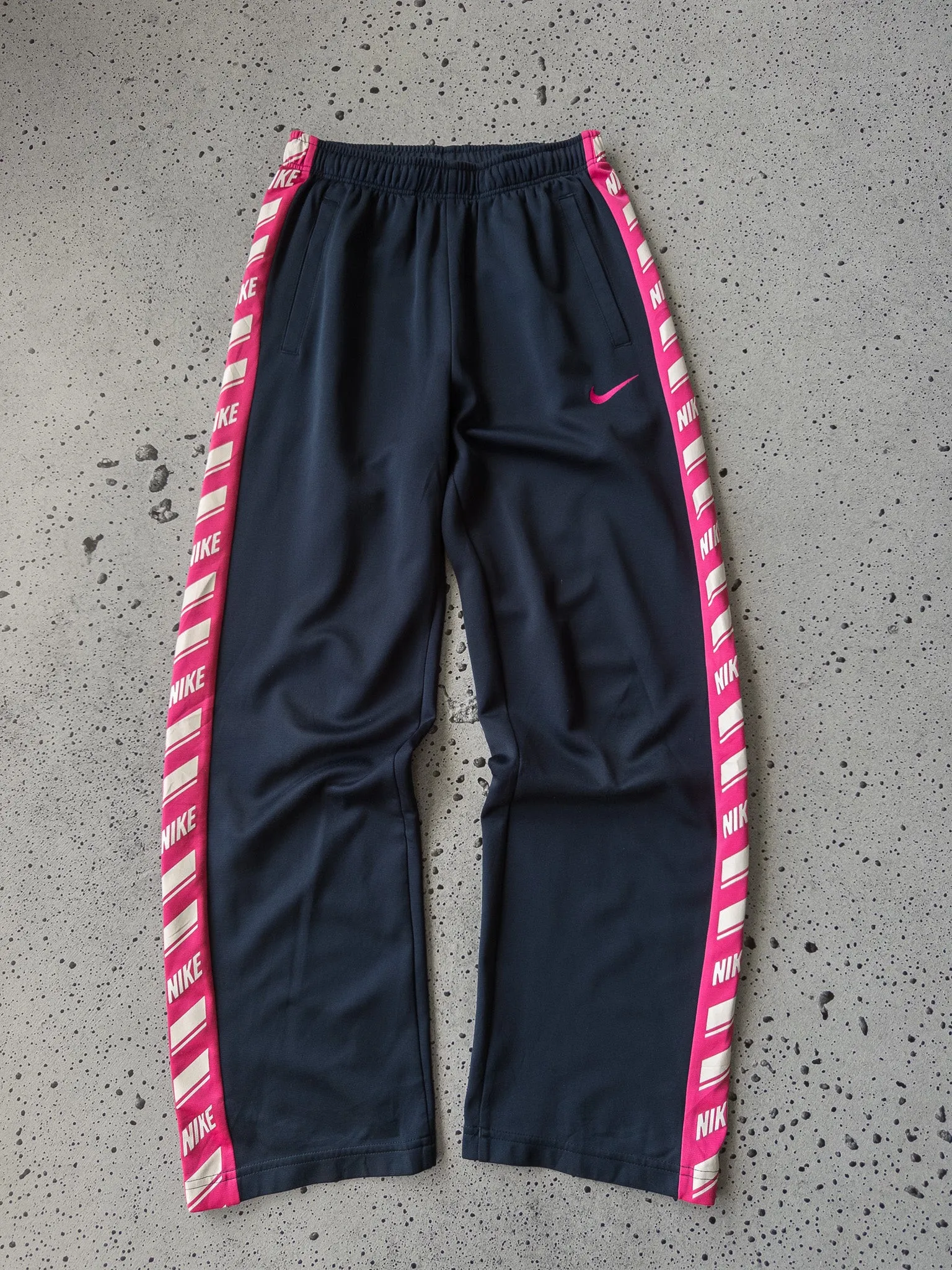 Vintage Nike Pink Spellout Track Pants (S)