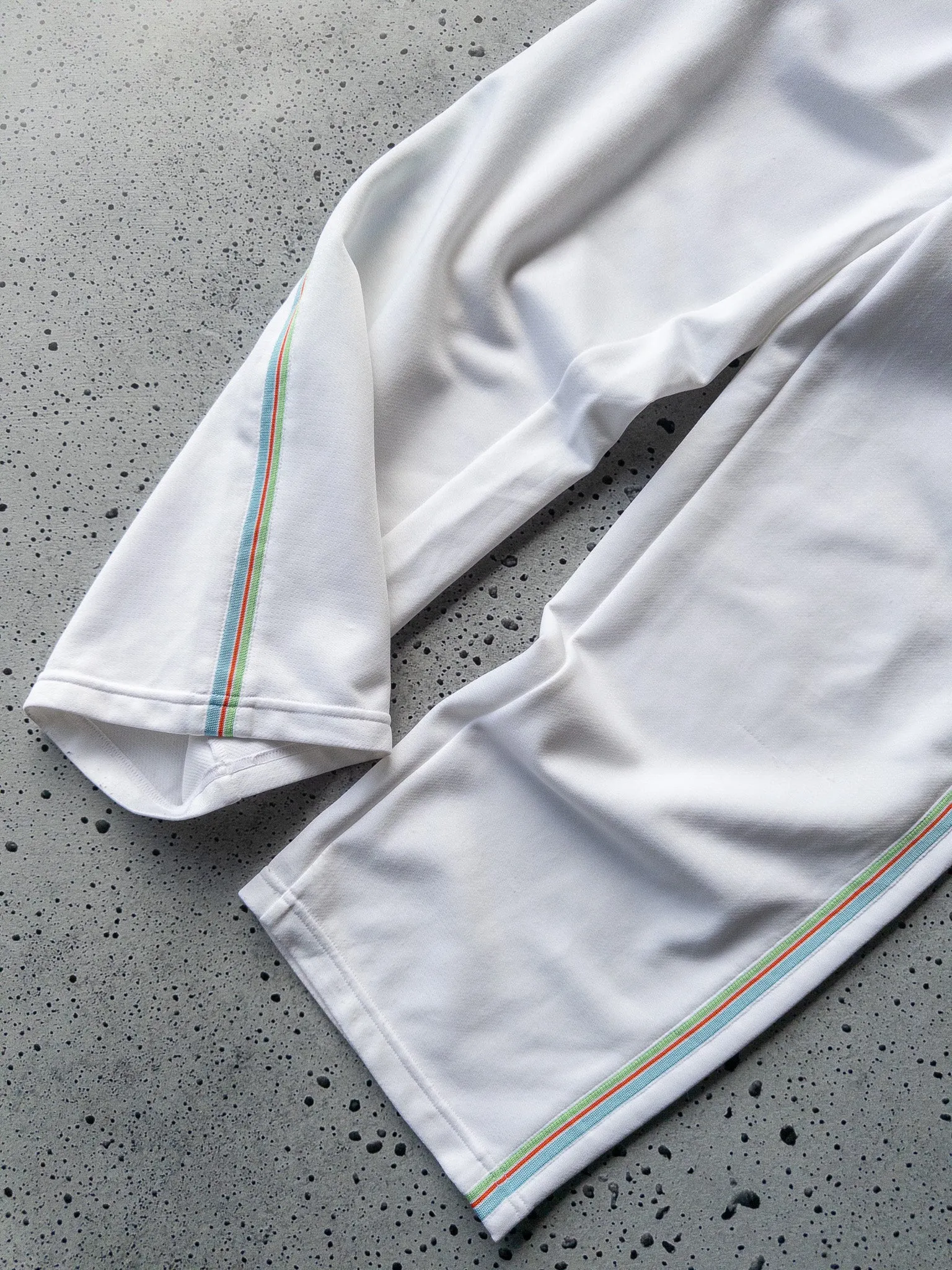 Vintage Nike White/Multi-Colour Stripe Track Pants (S)