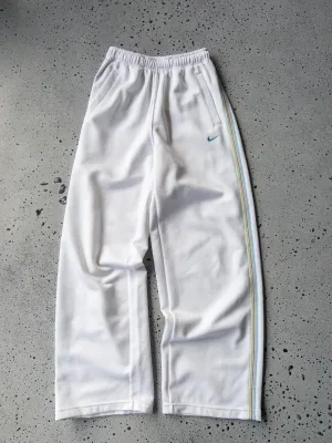 Vintage Nike White/Multi-Colour Stripe Track Pants (S)