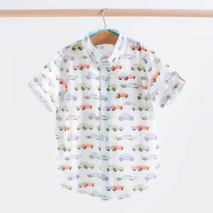 Vintage Road Trip Short Sleeve Collared Shirt (Pre-order Arriving Fall 2025)