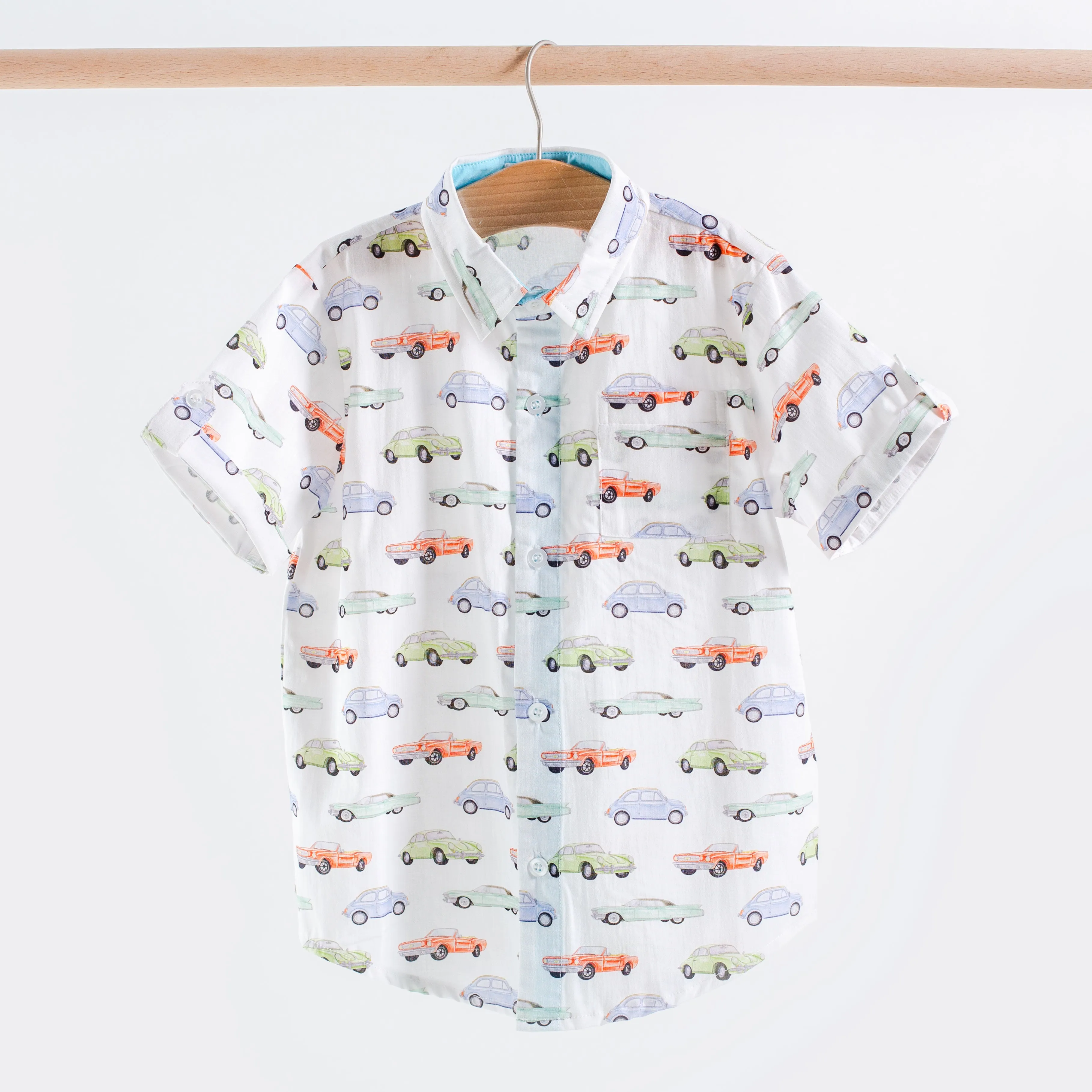 Vintage Road Trip Short Sleeve Collared Shirt (Pre-order Arriving Fall 2025)