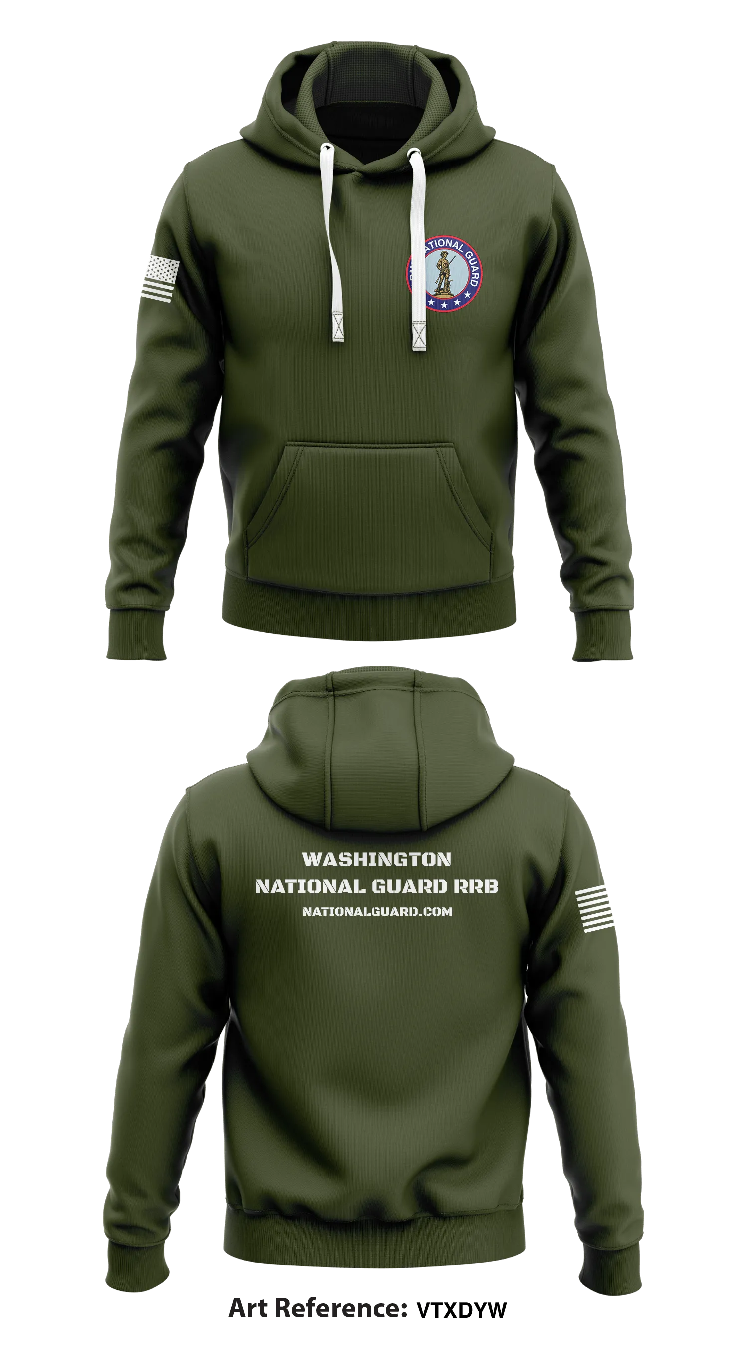 Washington National Guard RRB Store 1  Core Men's Hooded Performance Sweatshirt - H5TXDF