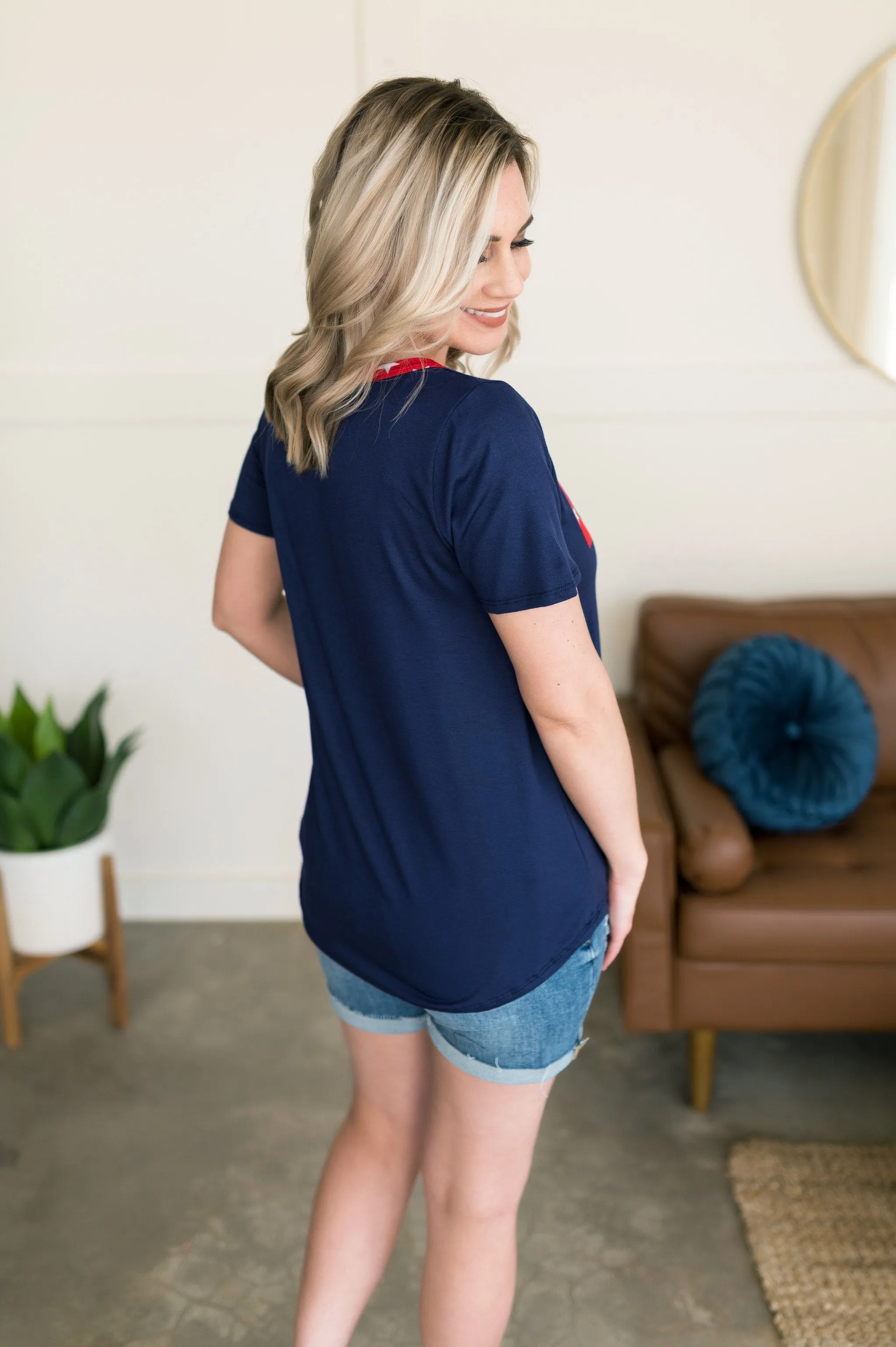 What Is Love Tee in Navy