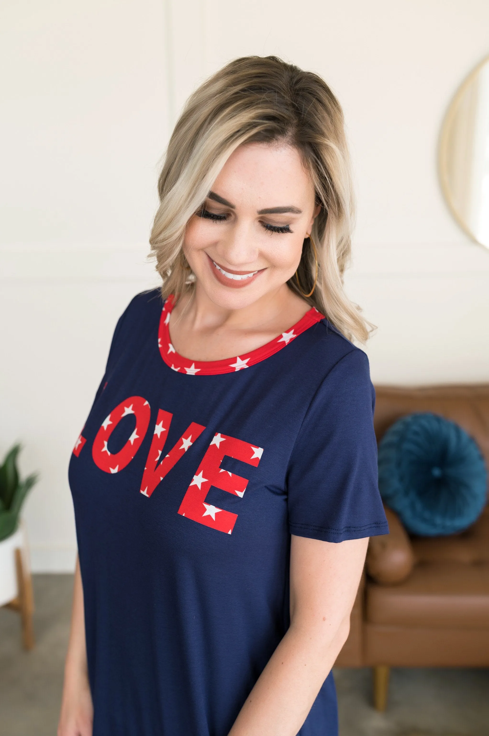 What Is Love Tee in Navy