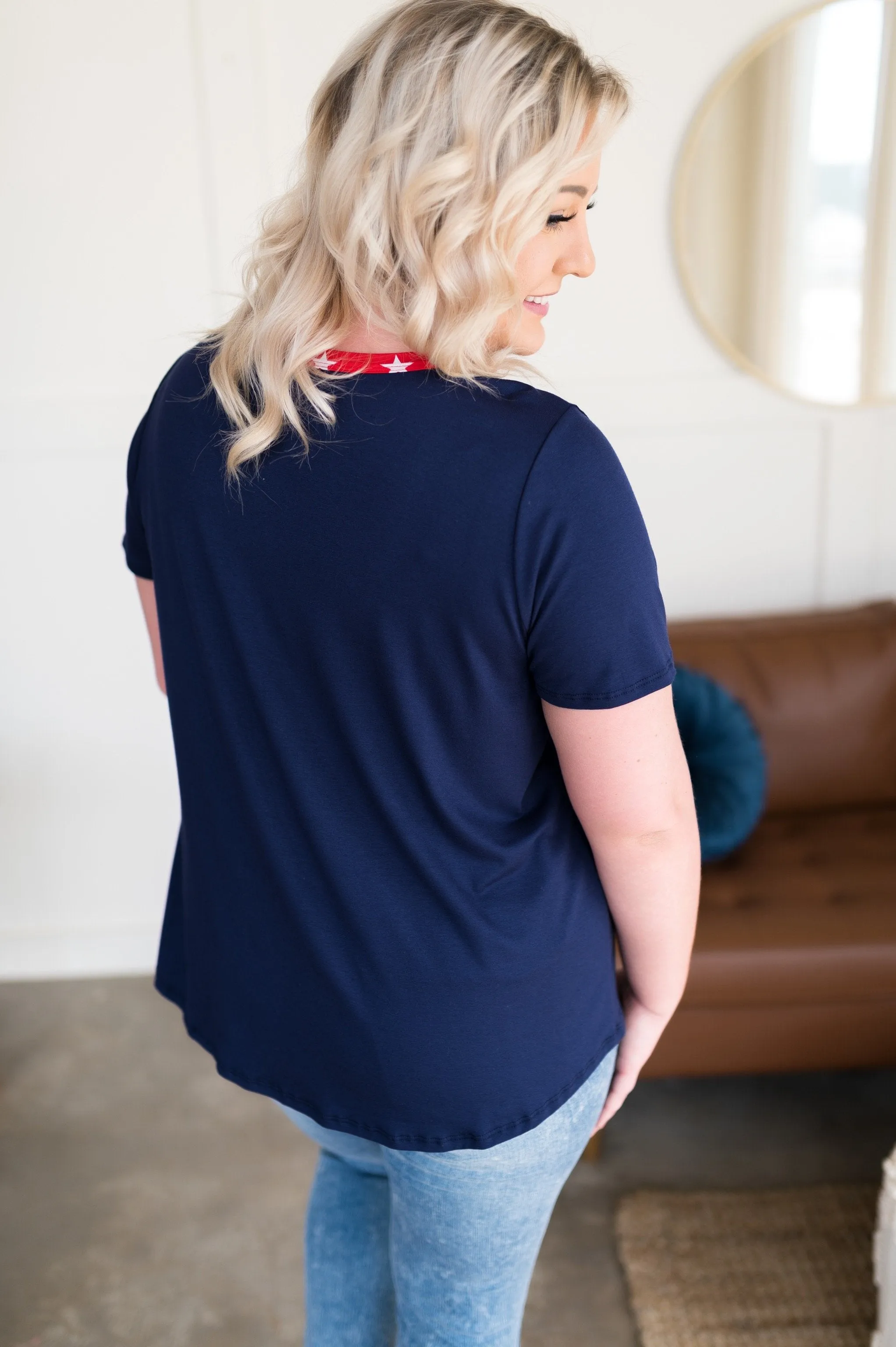 What Is Love Tee in Navy
