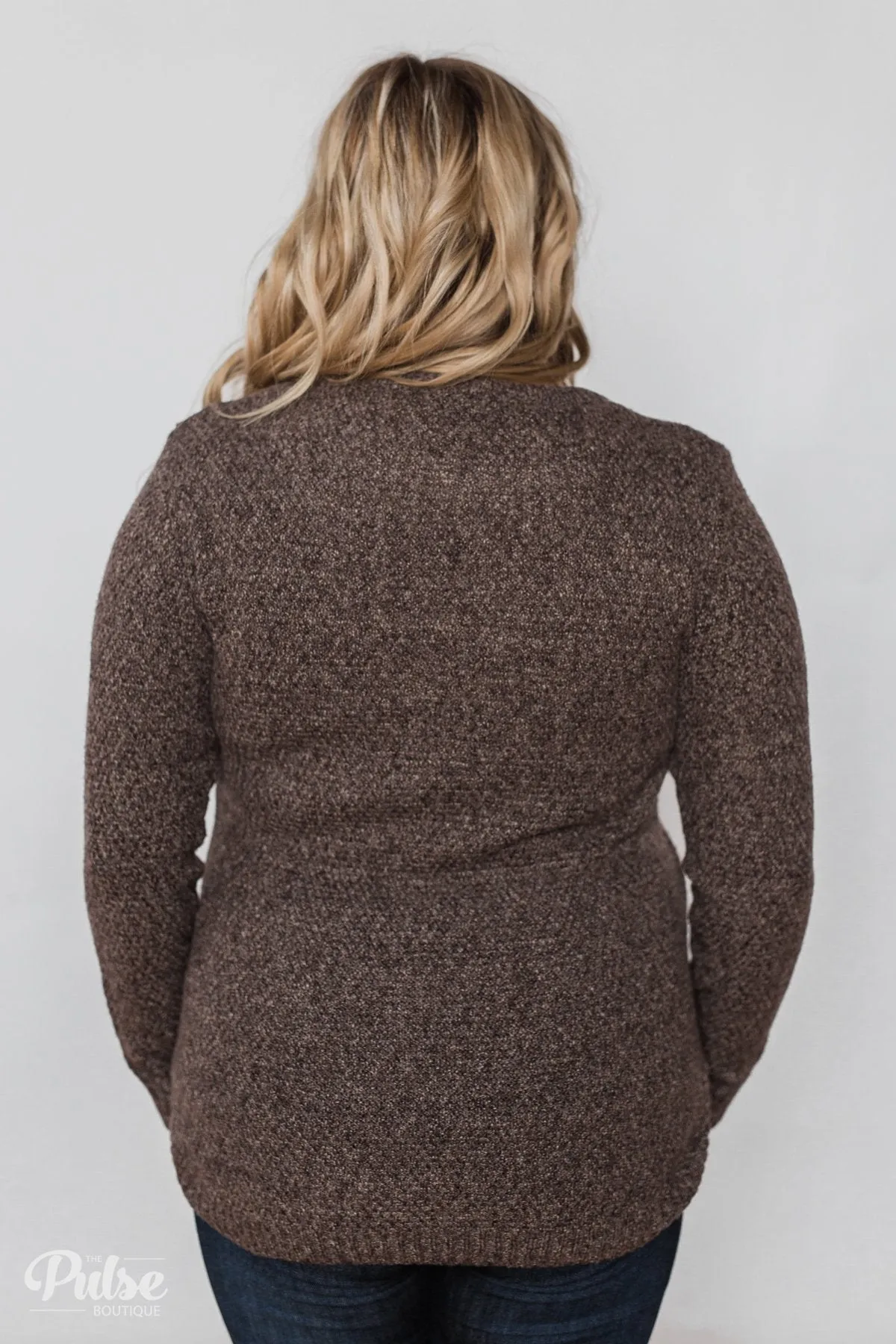 Wherever You Go Knit Sweater- Brown