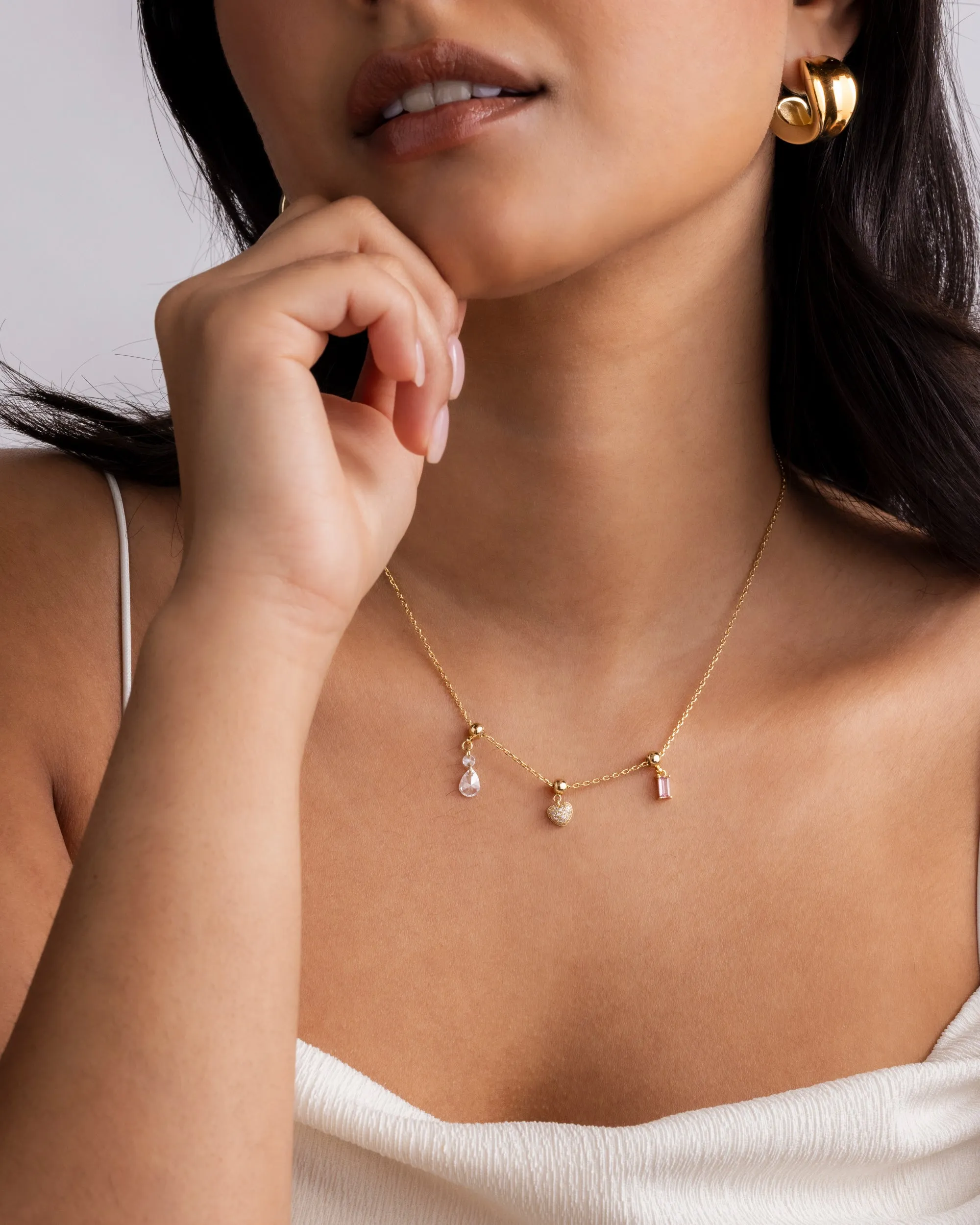 Whimsy Heart Charm Necklace