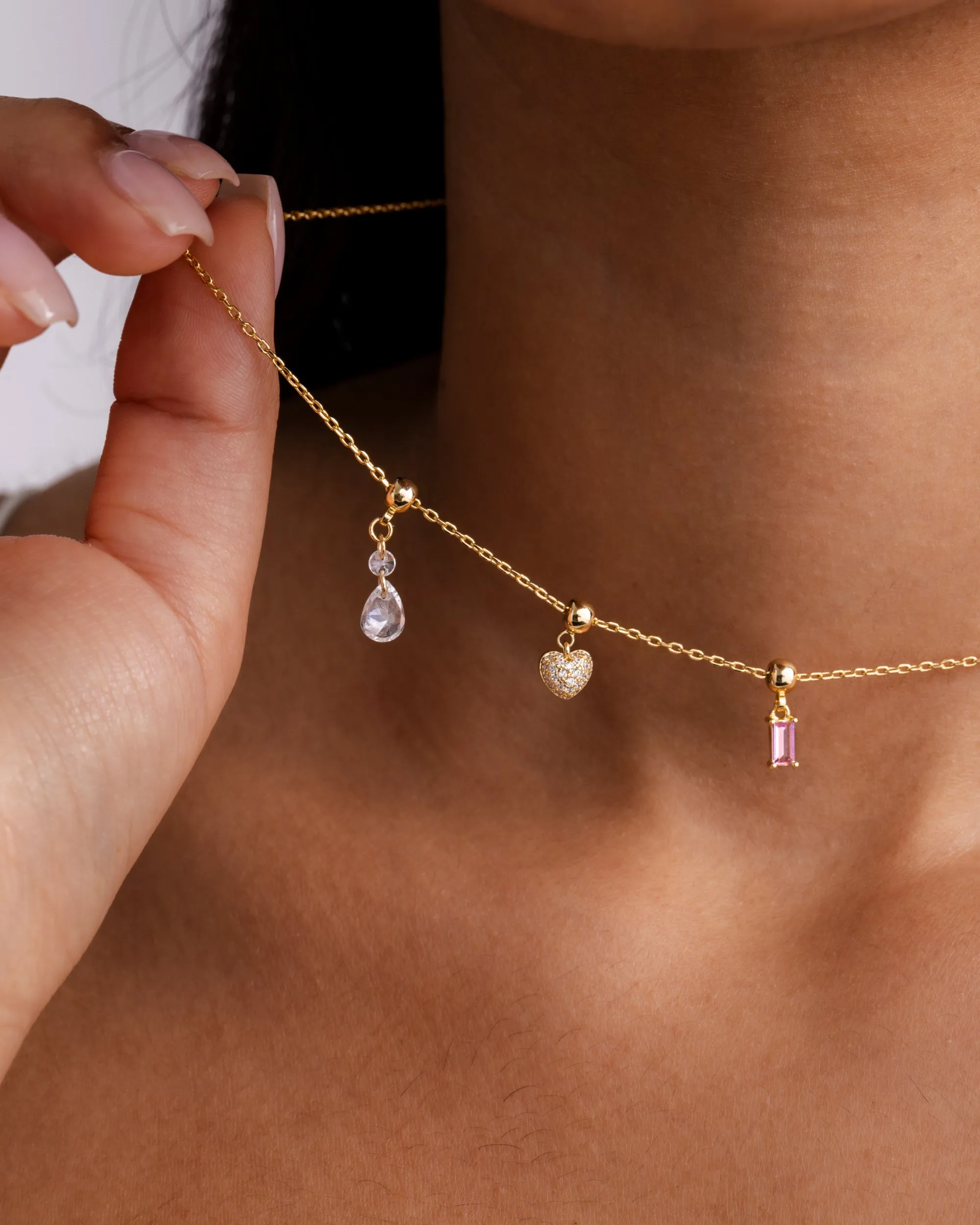 Whimsy Heart Charm Necklace