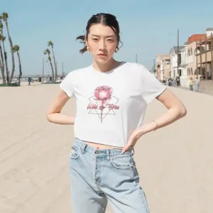 Wild and Free Flowy Cropped Tee with Chic Elegance