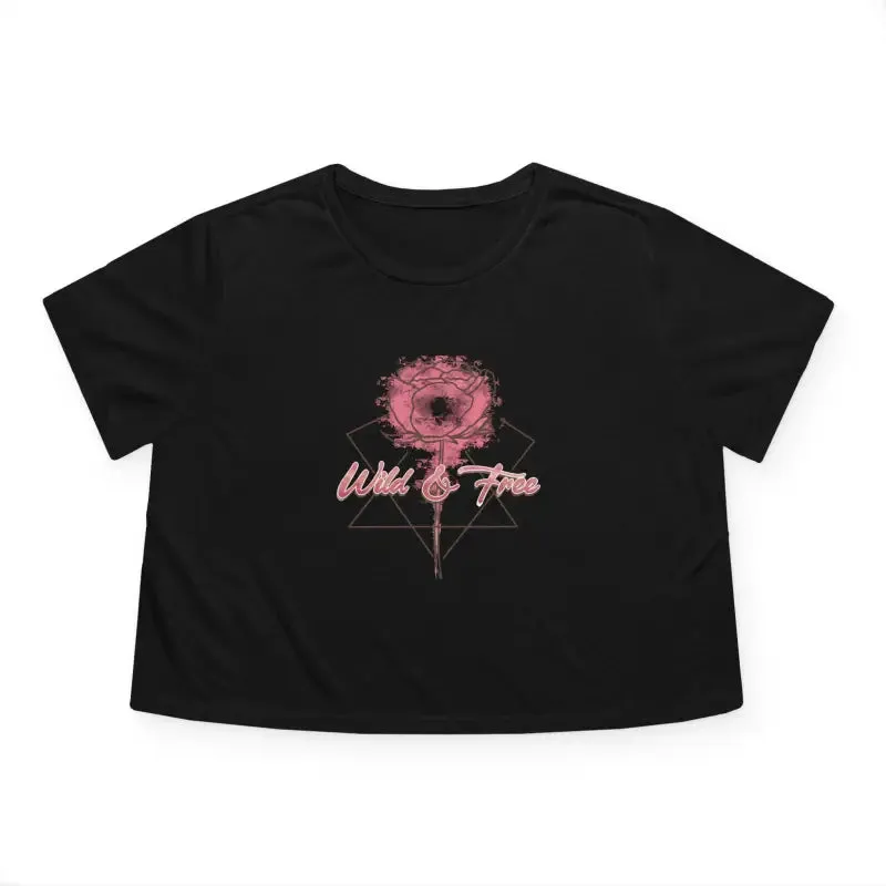 Wild and Free Flowy Cropped Tee with Chic Elegance