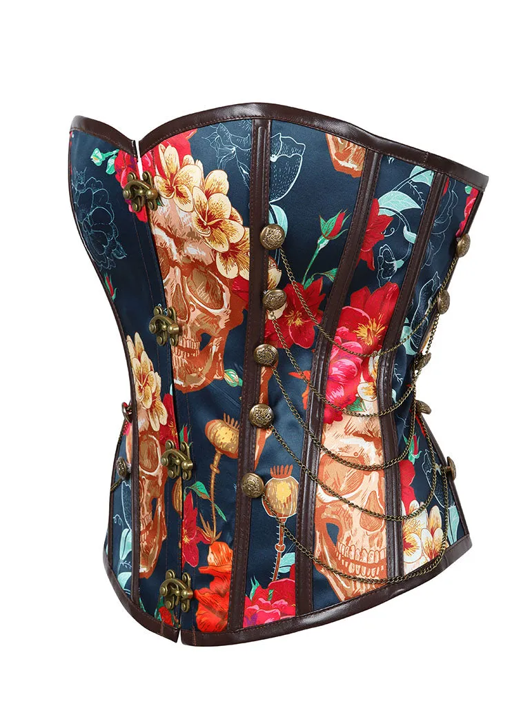 Women‘s Floral Corset Top Strapless Waist Trainer