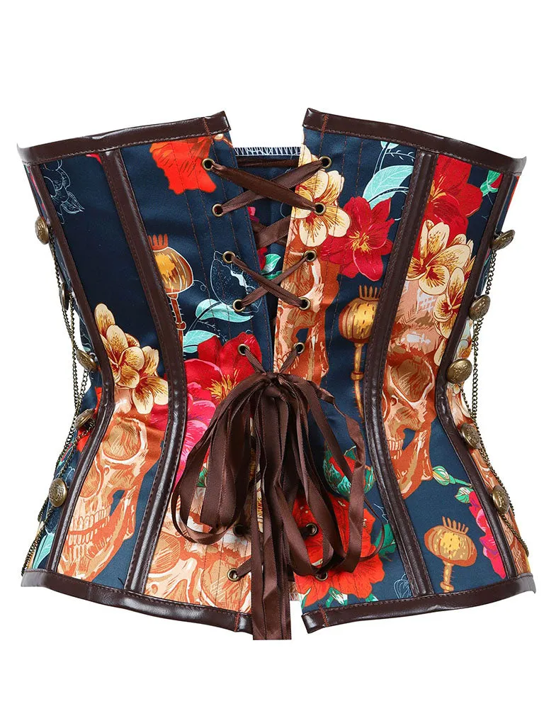Women‘s Floral Corset Top Strapless Waist Trainer