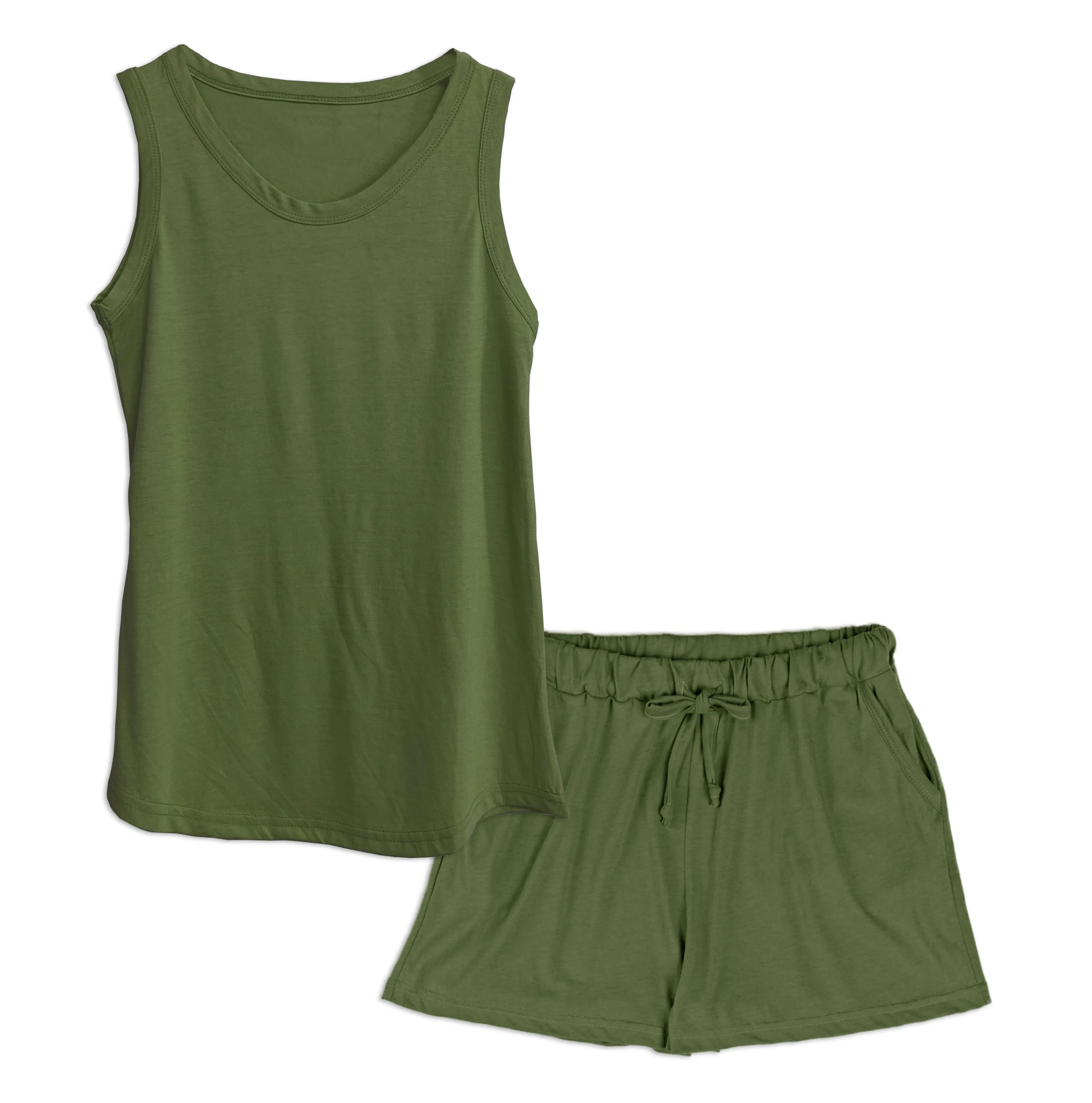 Women's Flowy Tank   PJ Shorts Set in Modal/Cotton Blend