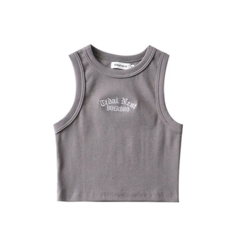 Women's Vintage Letter Embroidery Cami Top