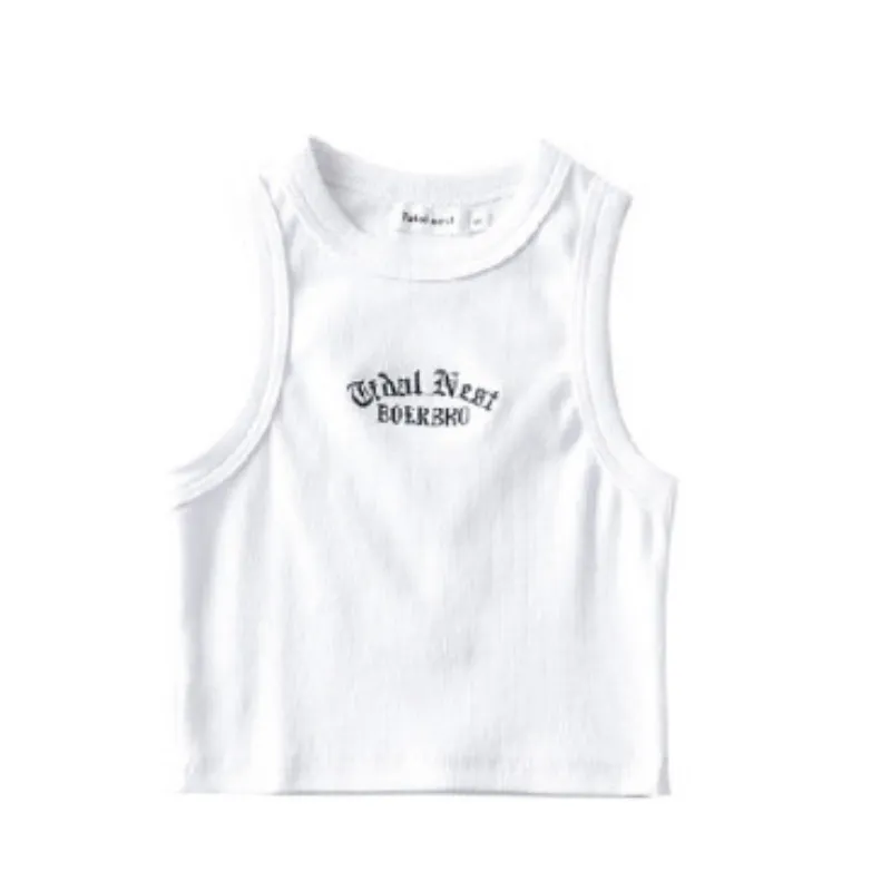 Women's Vintage Letter Embroidery Cami Top
