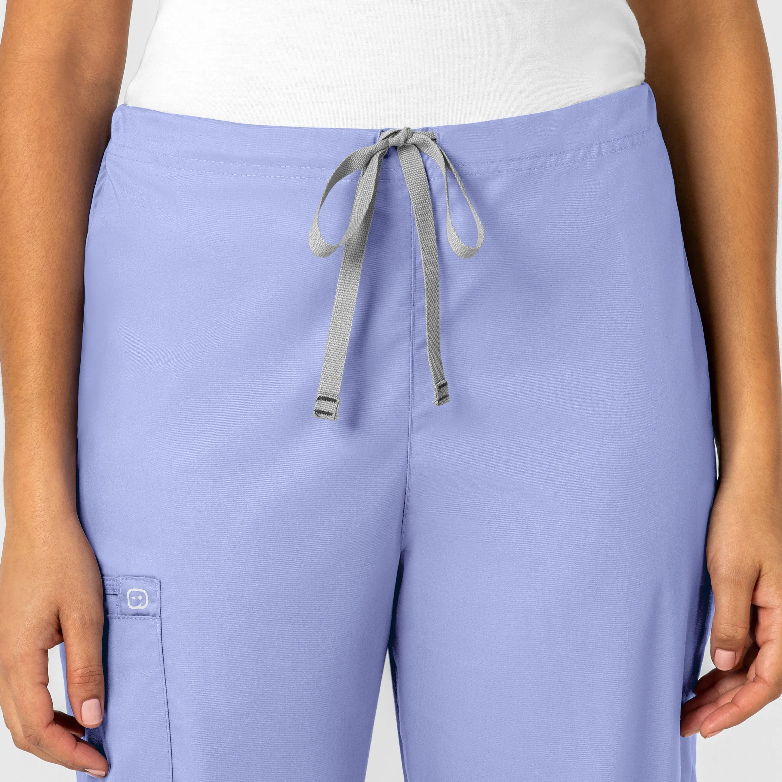 WonderWORK 500 Unisex Drawstring Cargo Scrub Pants Ceil Blue
