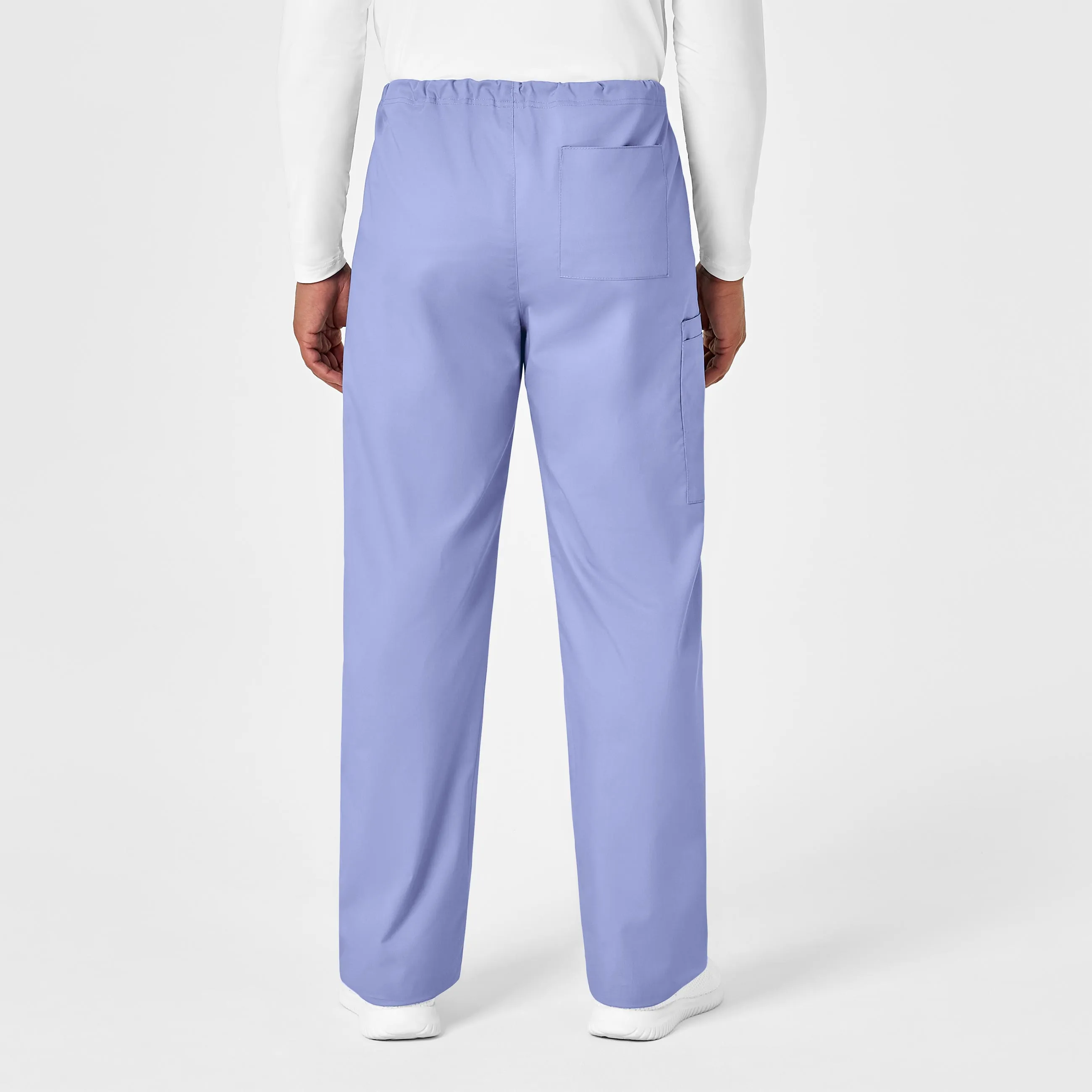 WonderWORK 500 Unisex Drawstring Cargo Scrub Pants Ceil Blue