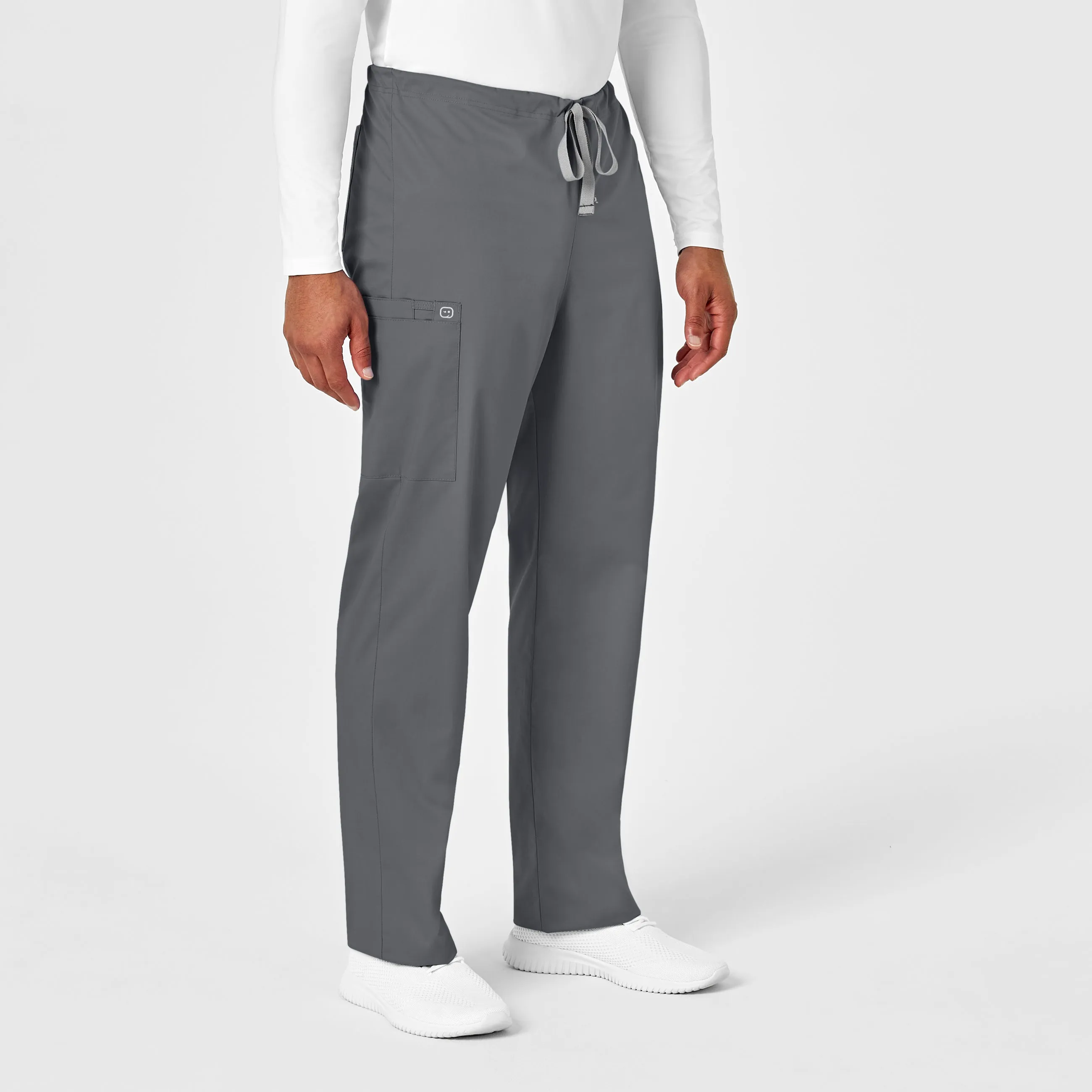 WonderWORK 500 Unisex Drawstring Cargo Scrub Pants Pewter