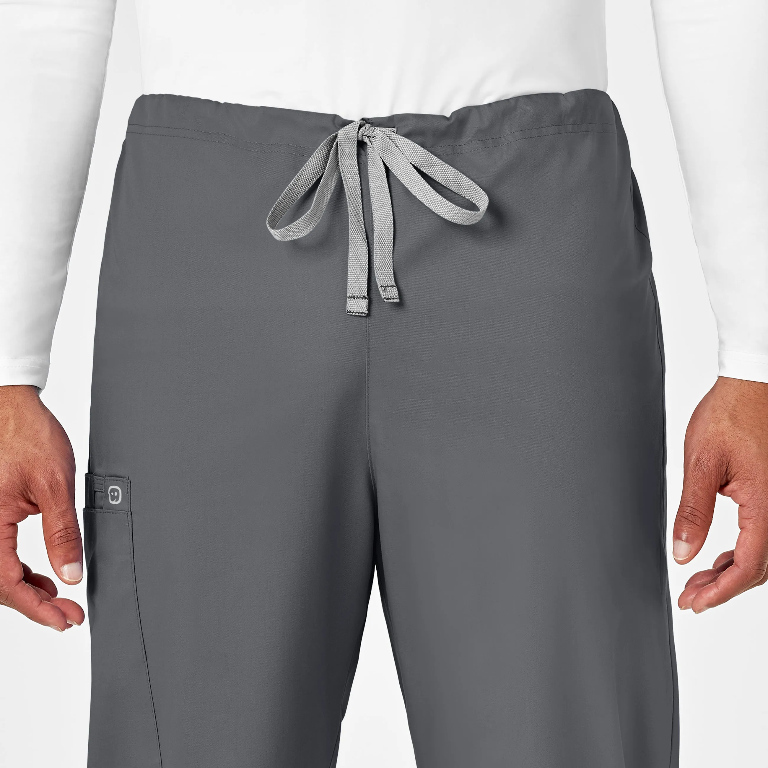 WonderWORK 500 Unisex Drawstring Cargo Scrub Pants Pewter