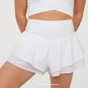 XS,S,M: Aerie Flirty Ruffle, Tiered Stretch Shorts