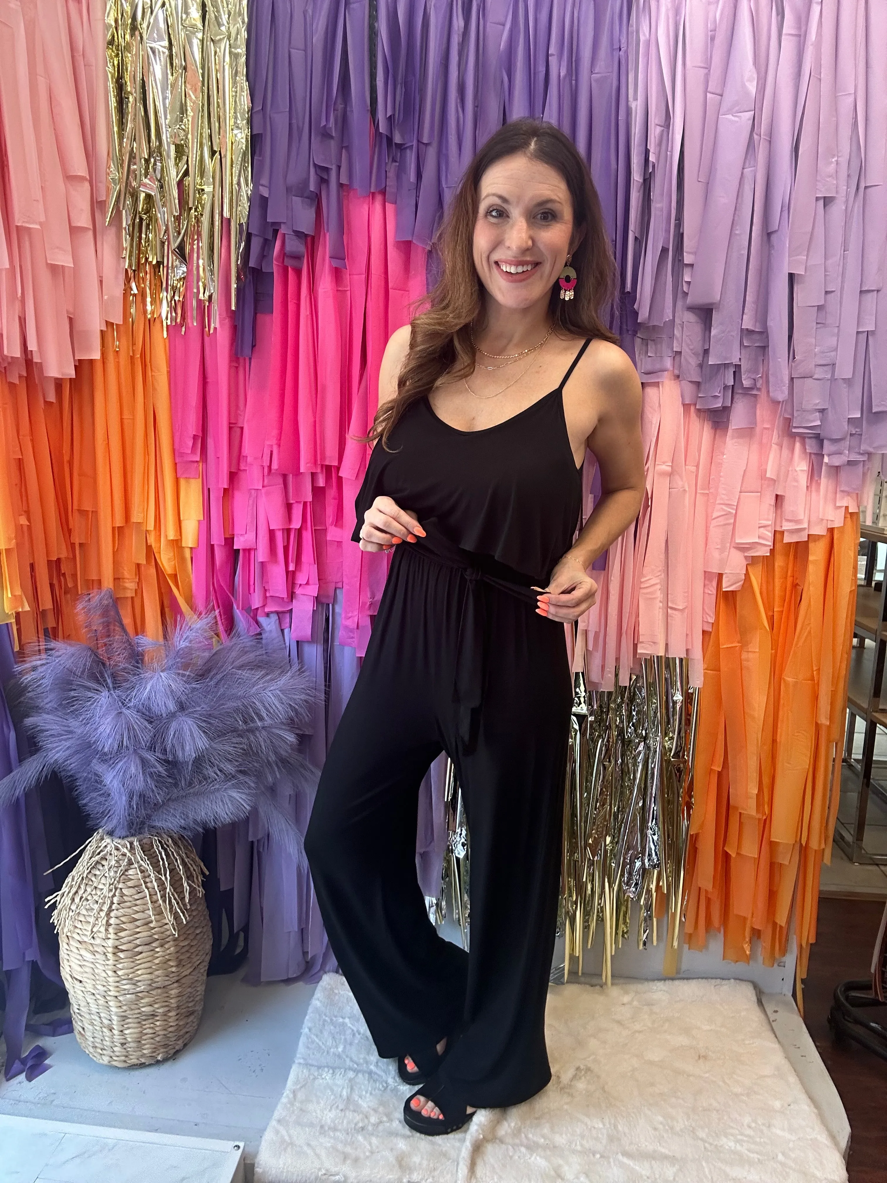 You’re Worth It Jumpsuit: Black