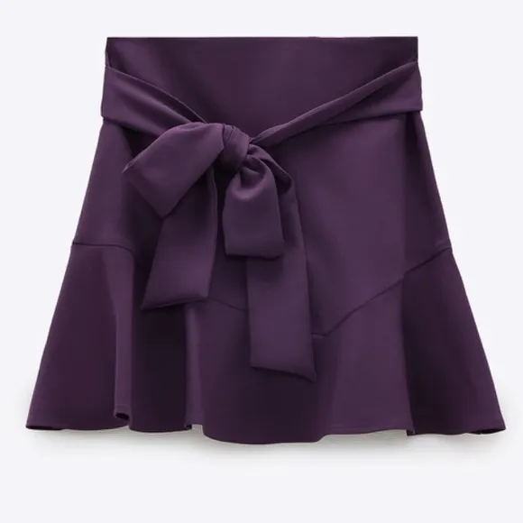 ZARA belted flowy skorts women’s Size Medium